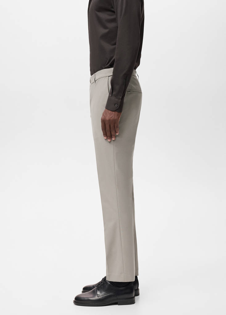 Slim-fit thermoregulating trousers — Light/Pastel Grey