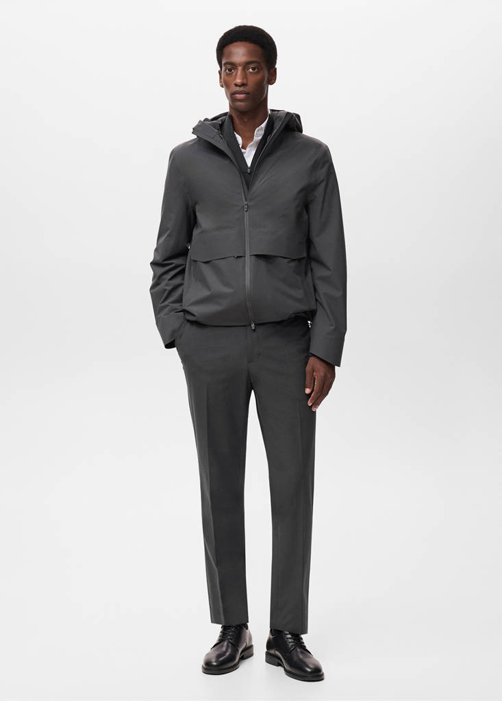 Slim-fit thermoregulating trousers — Dark Green
