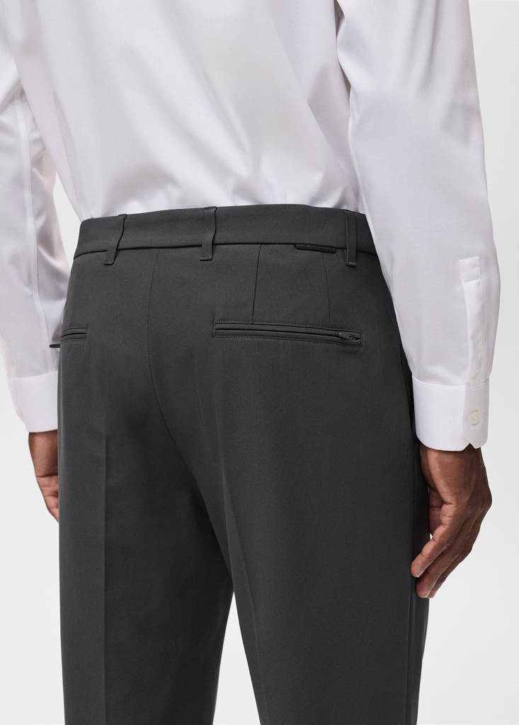 Slim-fit thermoregulating trousers — Dark Green