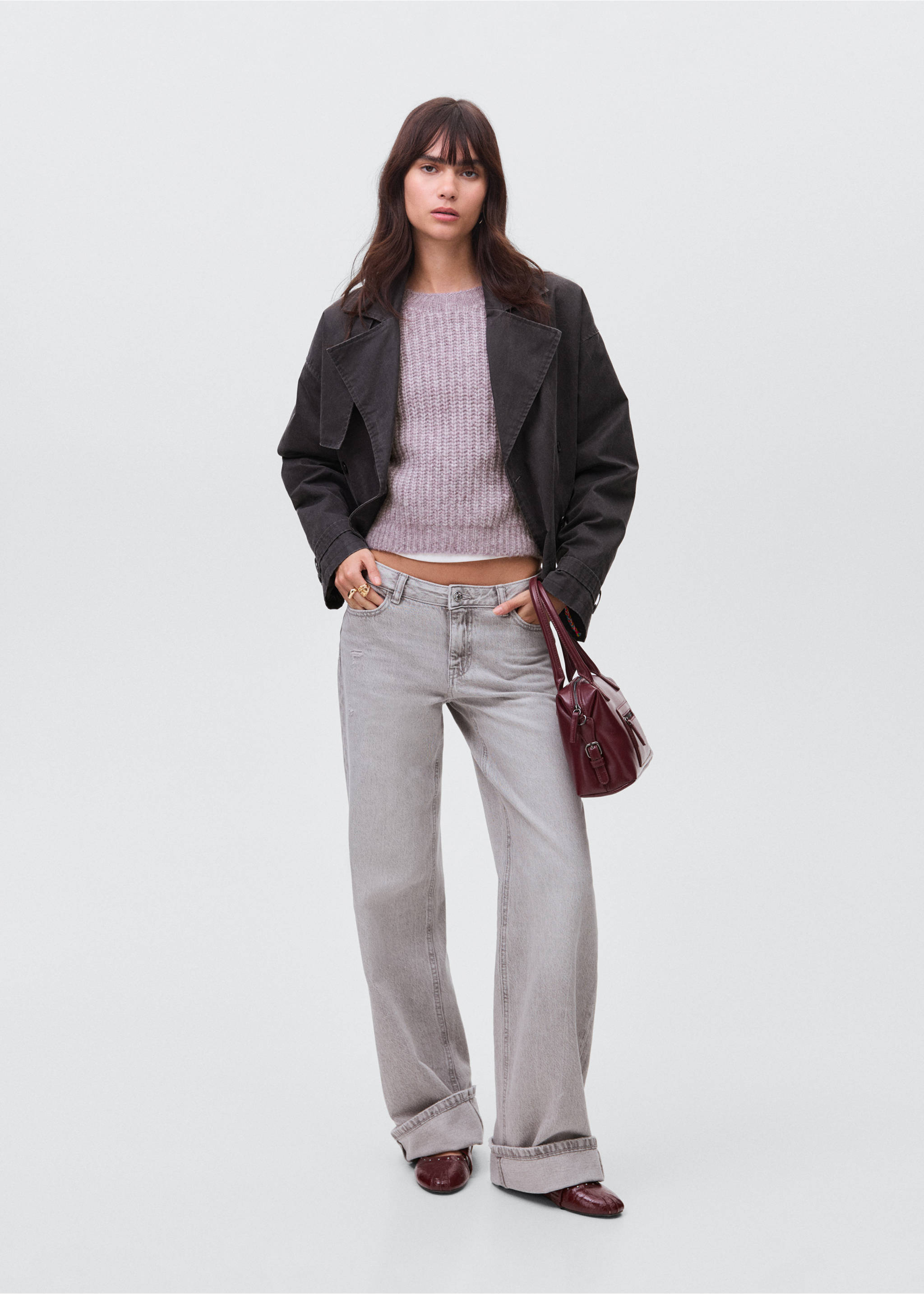 Chunky-knit sweater - General plane, Light/Pastel Purple. Ref: 17056330-00.