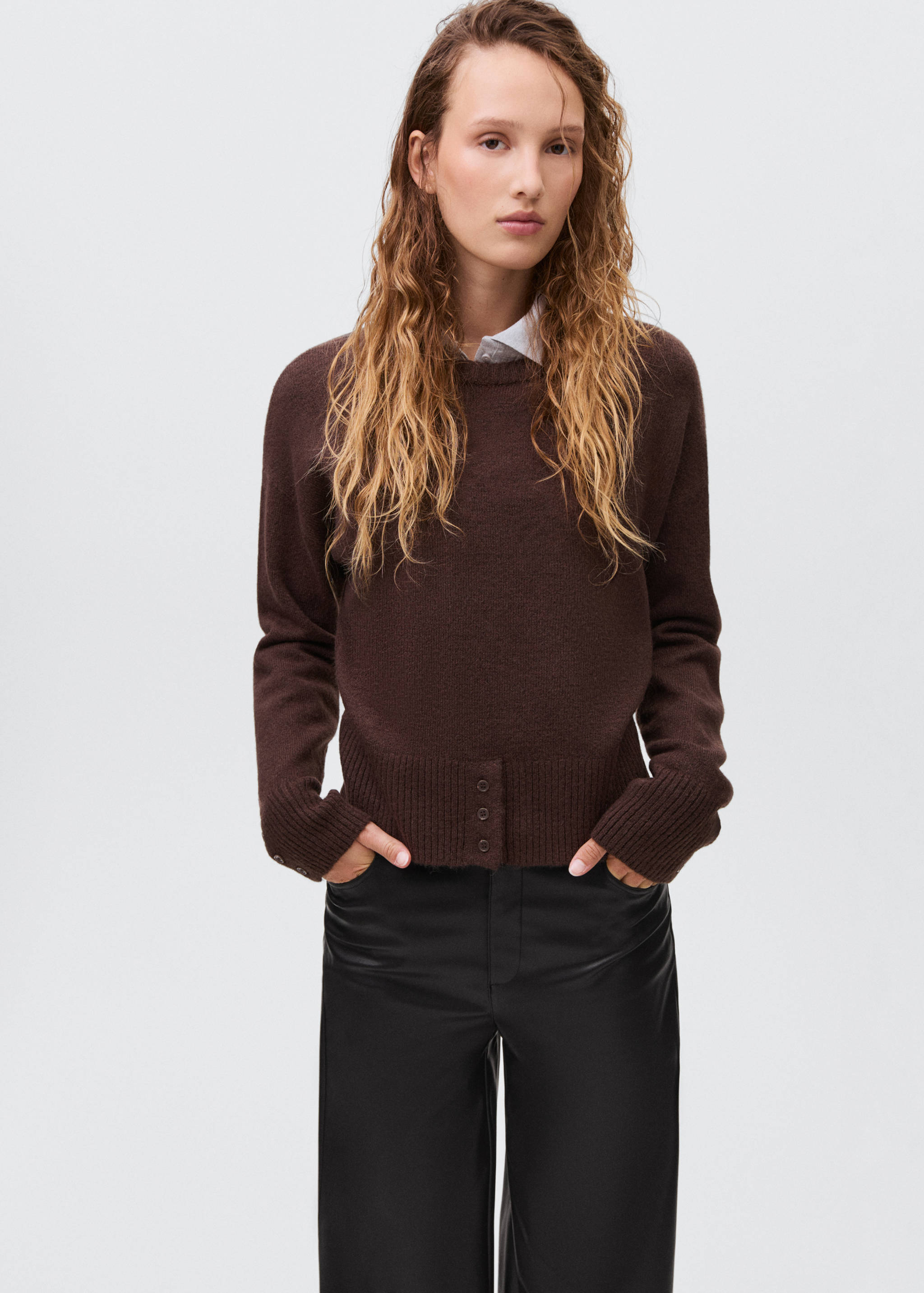 Pantalones polipiel rectos - Detalle del artículo 1