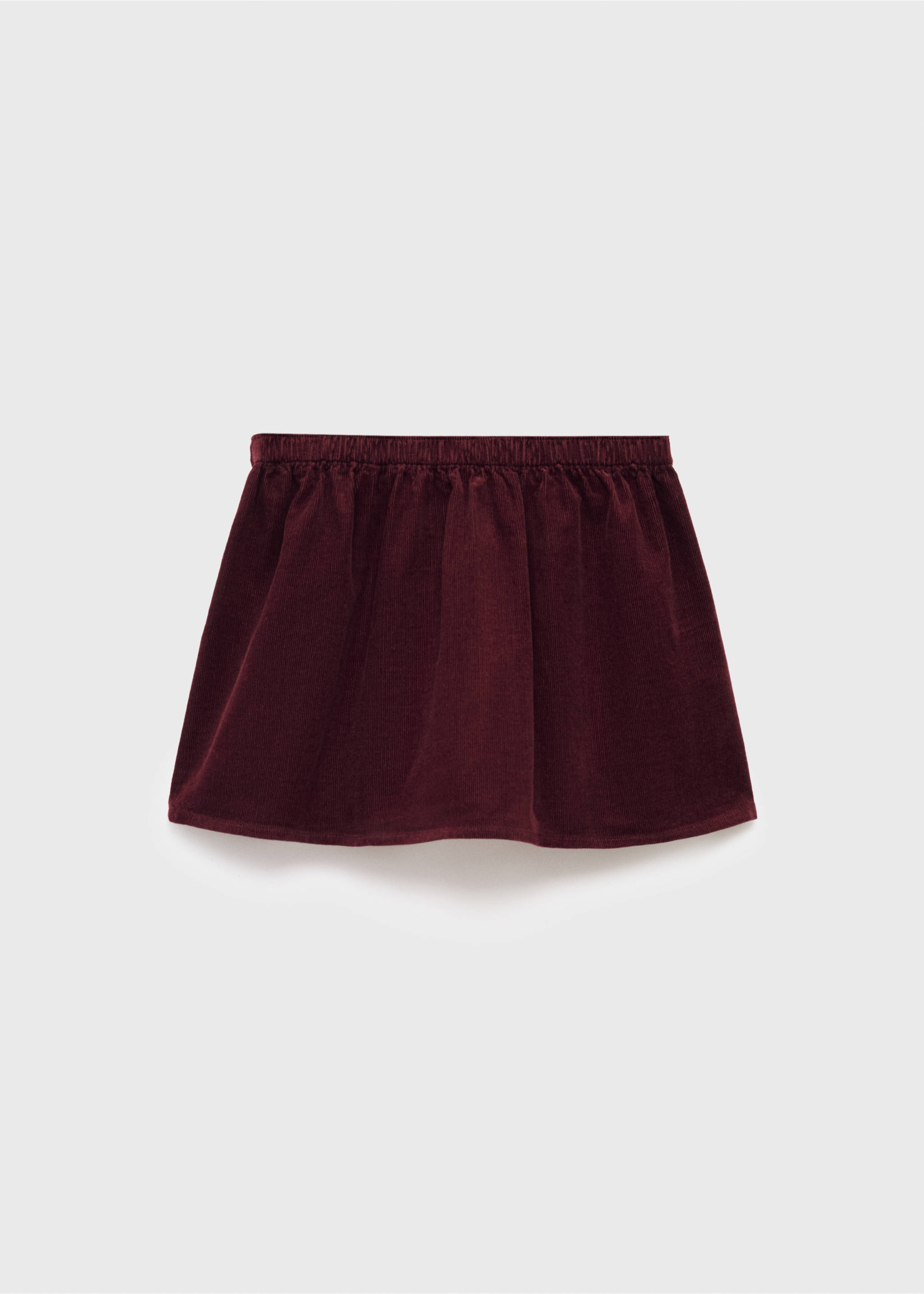 Cotton corduroy skirt - Reverse of the article, Maroon. Ref: 17056334-00.