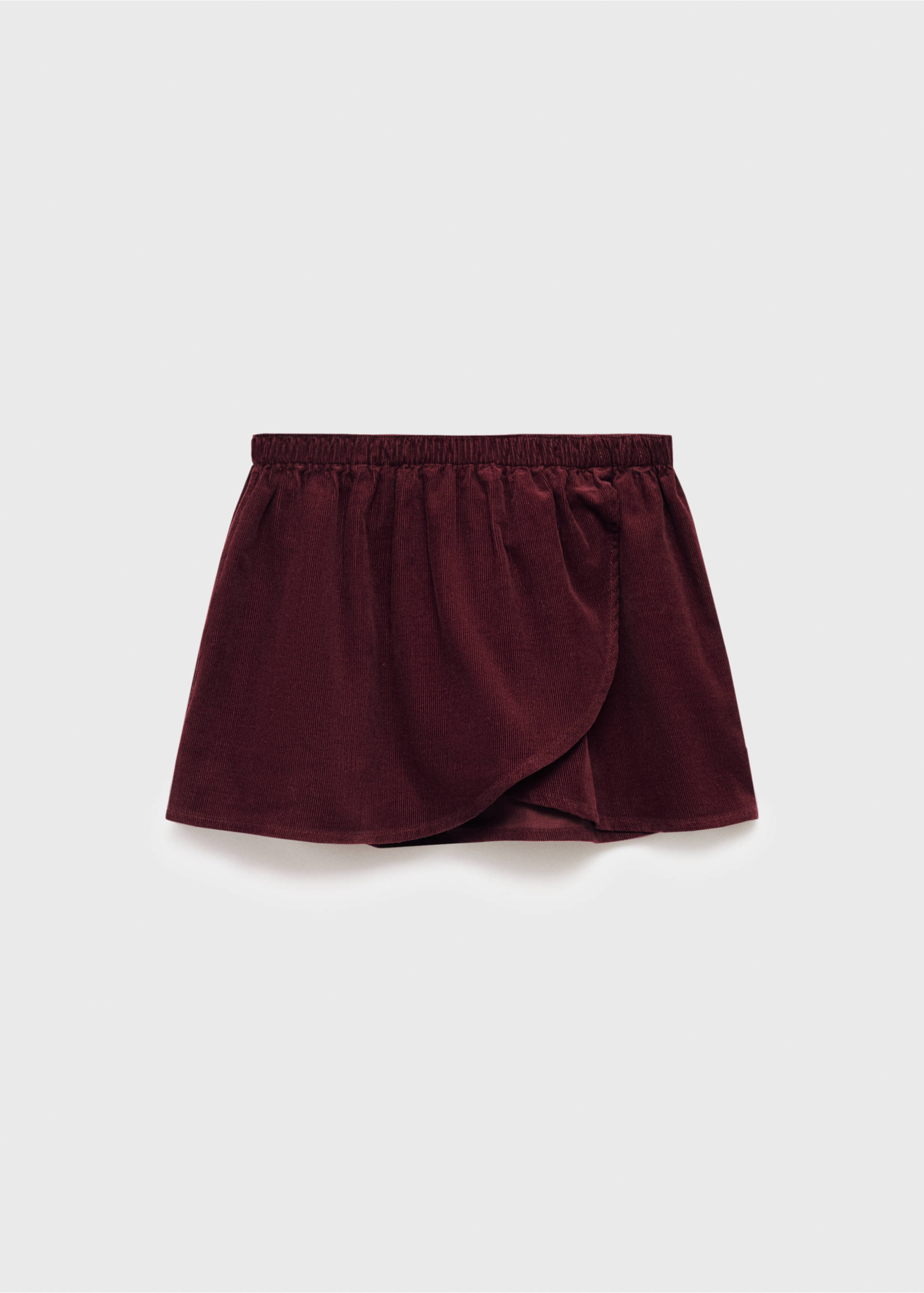 Cotton corduroy skirt - Article without model, Maroon. Ref: 17056334-00.