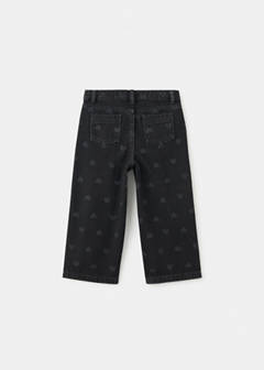 Straight-leg jeans with hearts — Black denim 4