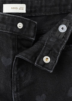 Straight-leg jeans with hearts — Black denim 3
