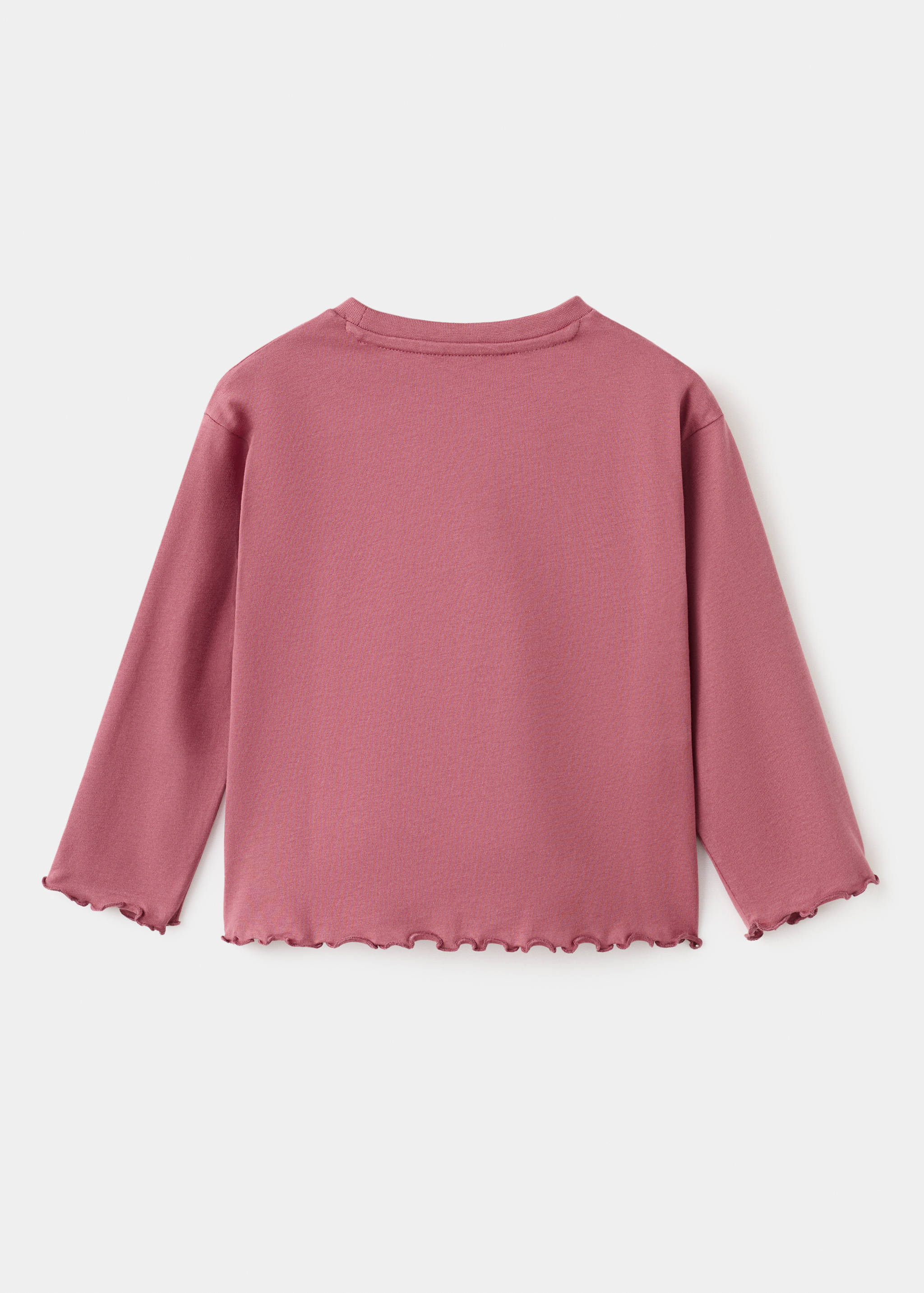 Strukturiertes T-Shirt mit Stickerei - Rückseite des Artikels