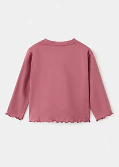 Textured embroidered t-shirt — Strawberry 4