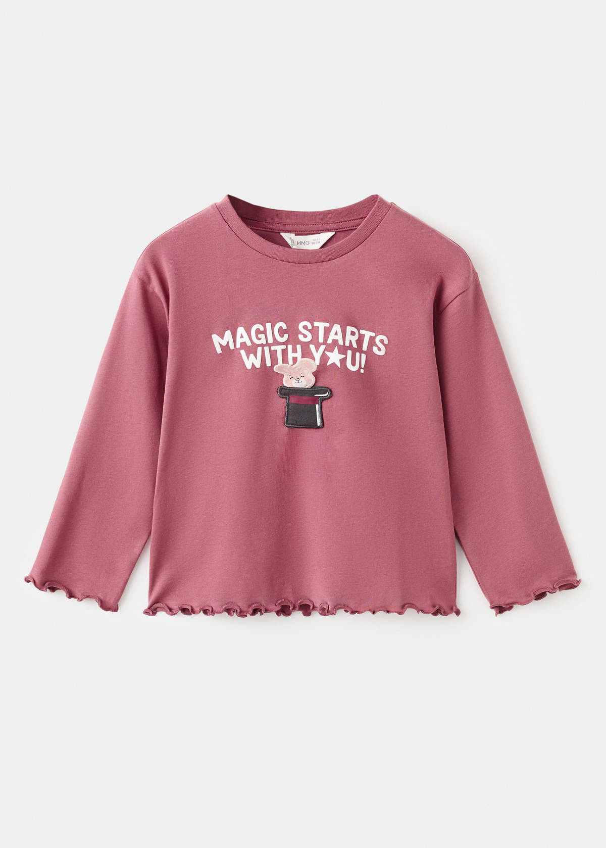 Textured embroidered t-shirt — Strawberry
