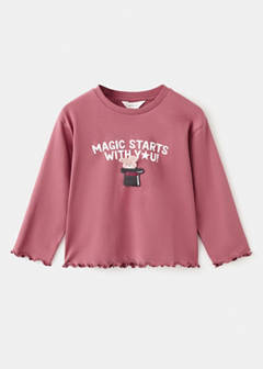 Textured embroidered t-shirt — Strawberry 2