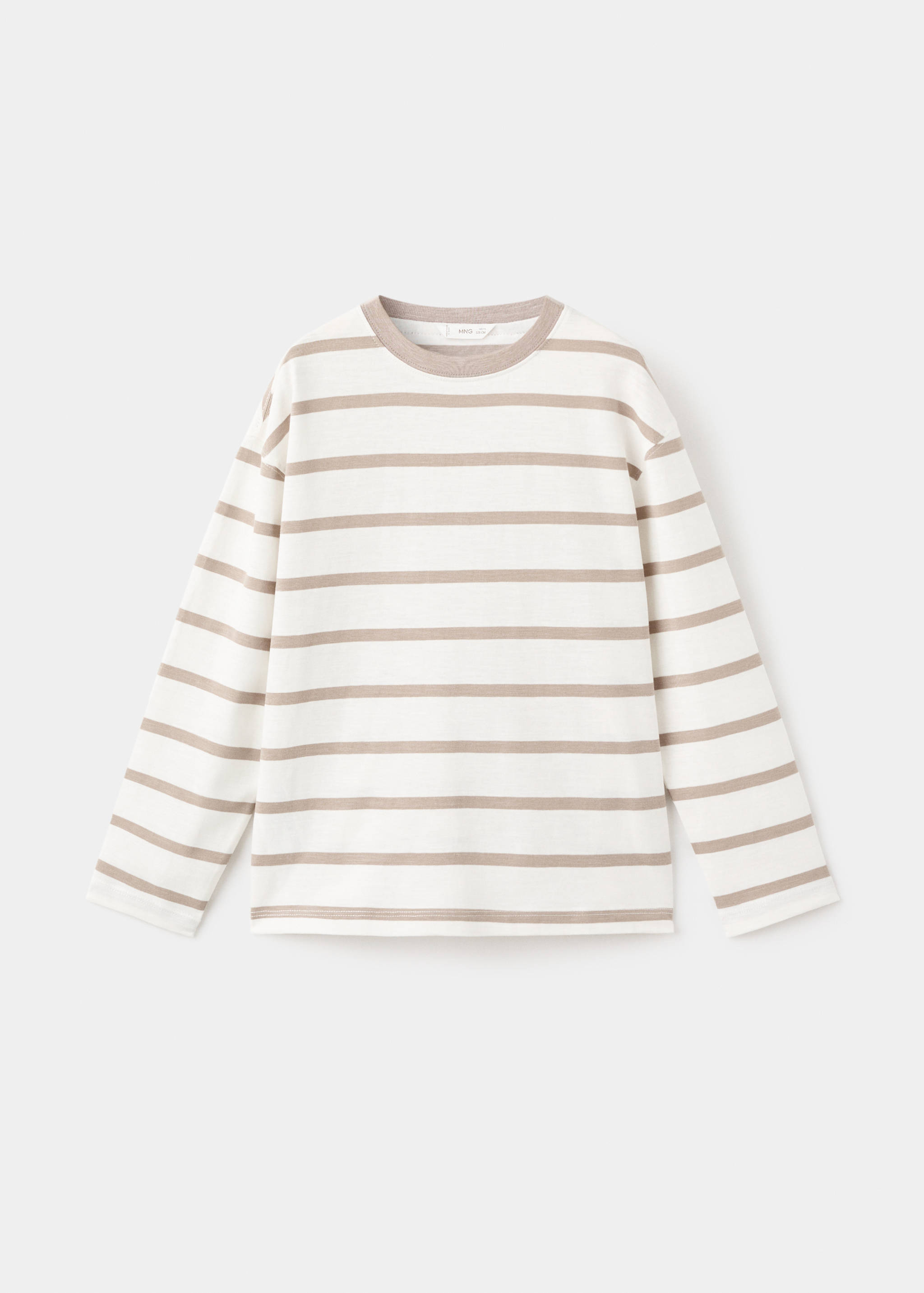 T-shirt garis-garis katun - Barang tanpa model