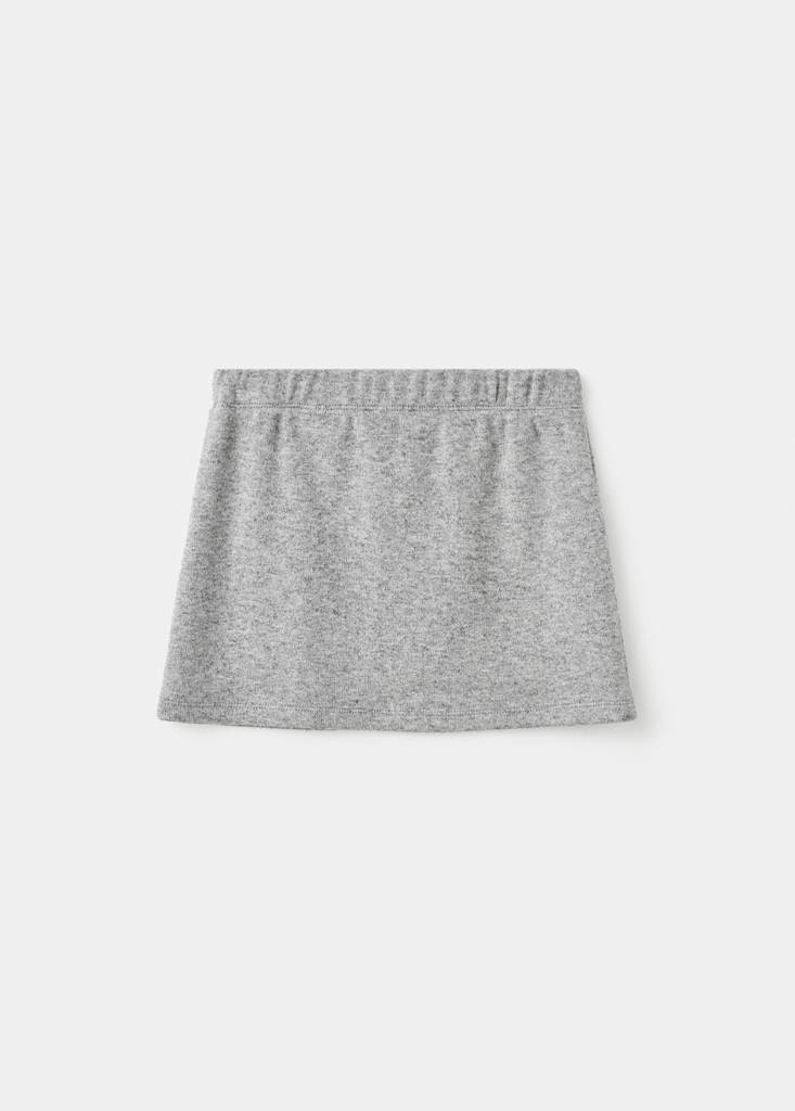 Knitted A-line skirt — Medium Heather Grey