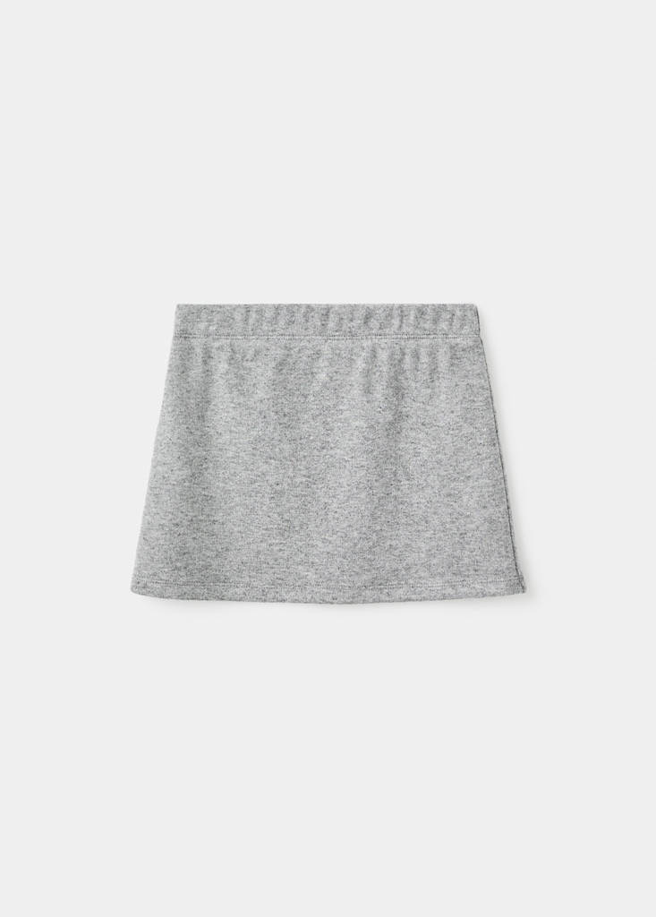 Knitted A-line skirt — Medium Heather Grey