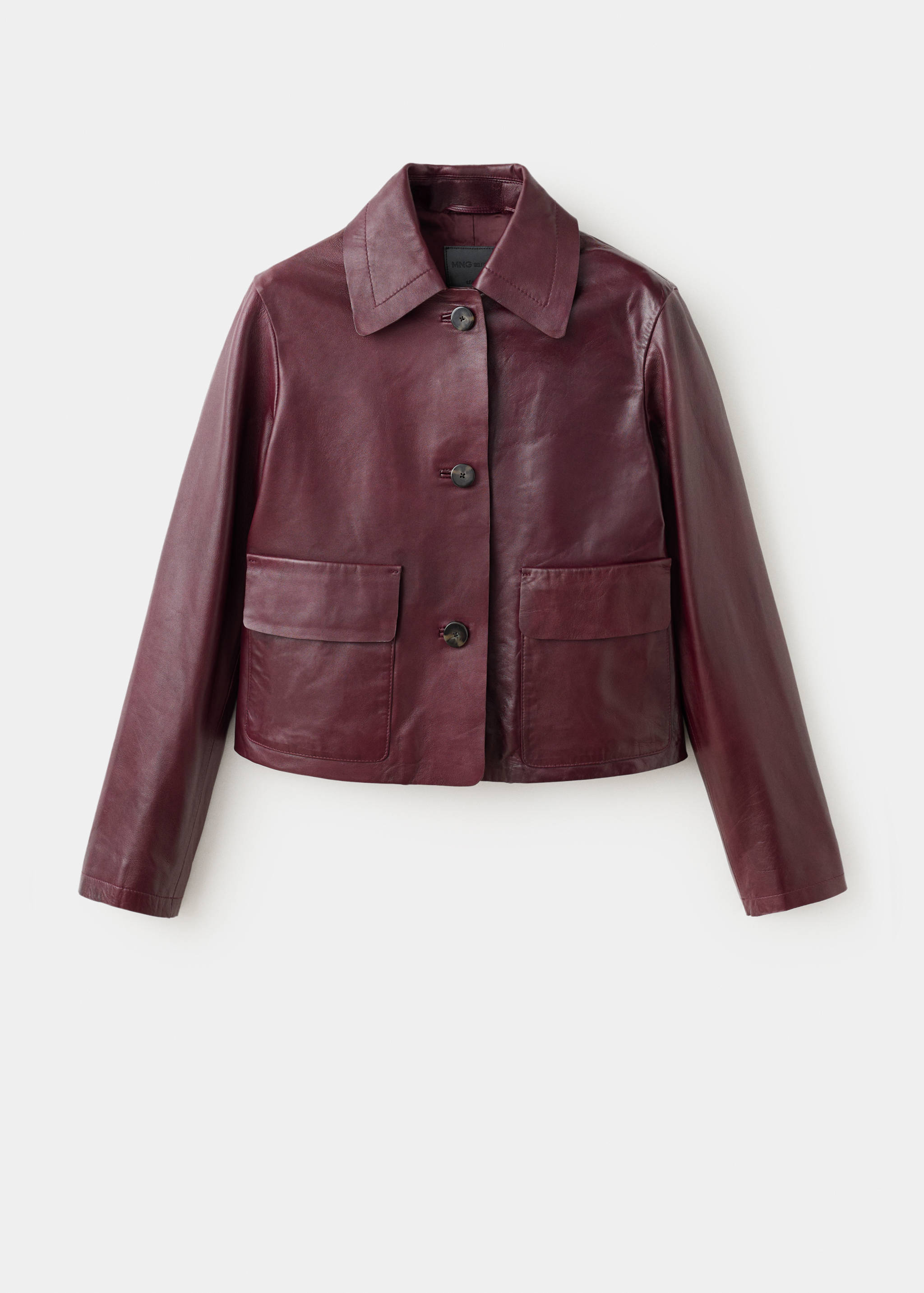 Veste 100 % cuir boutons - Article sans modèle