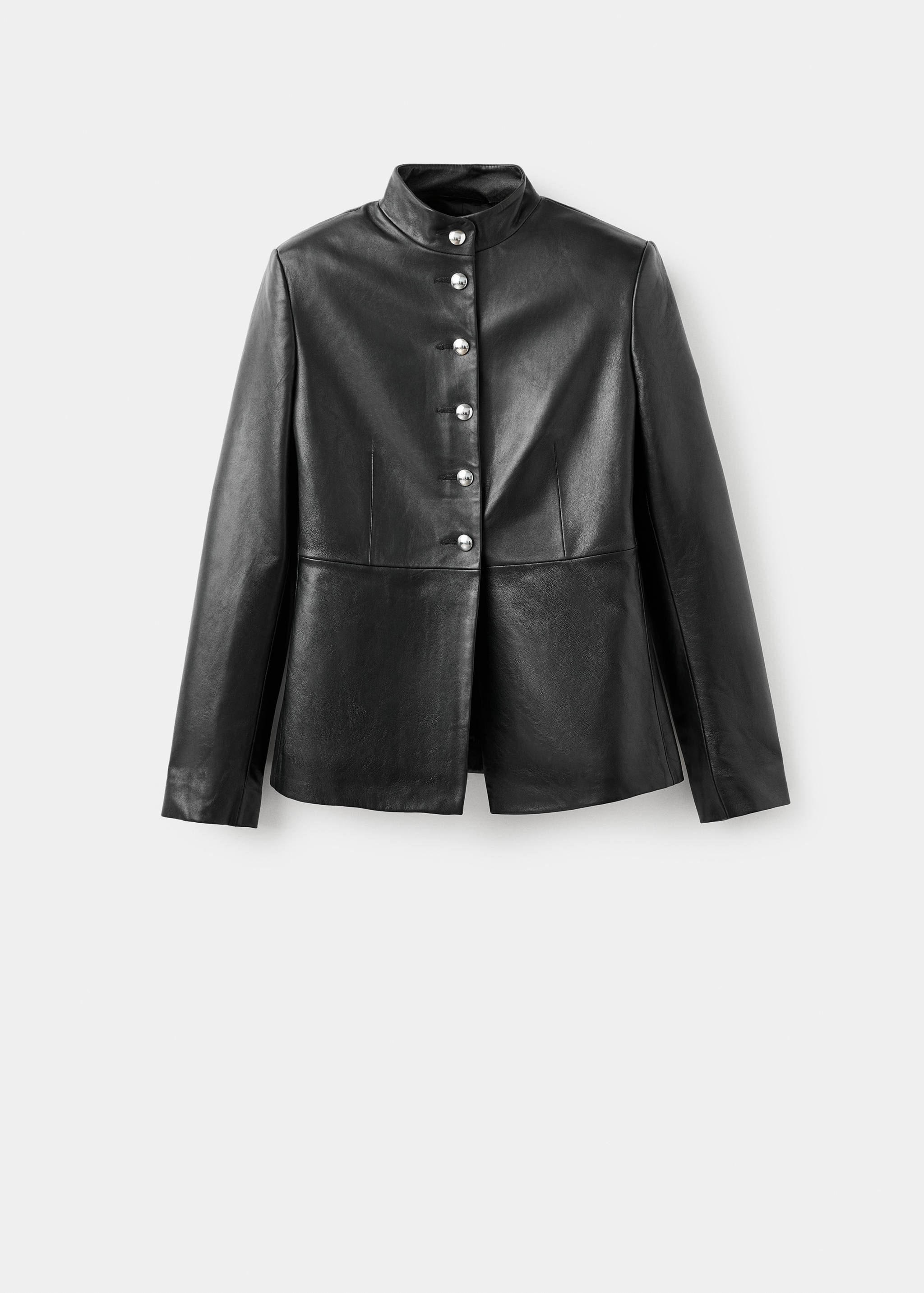 100% leather jacket with buttons - Article without model