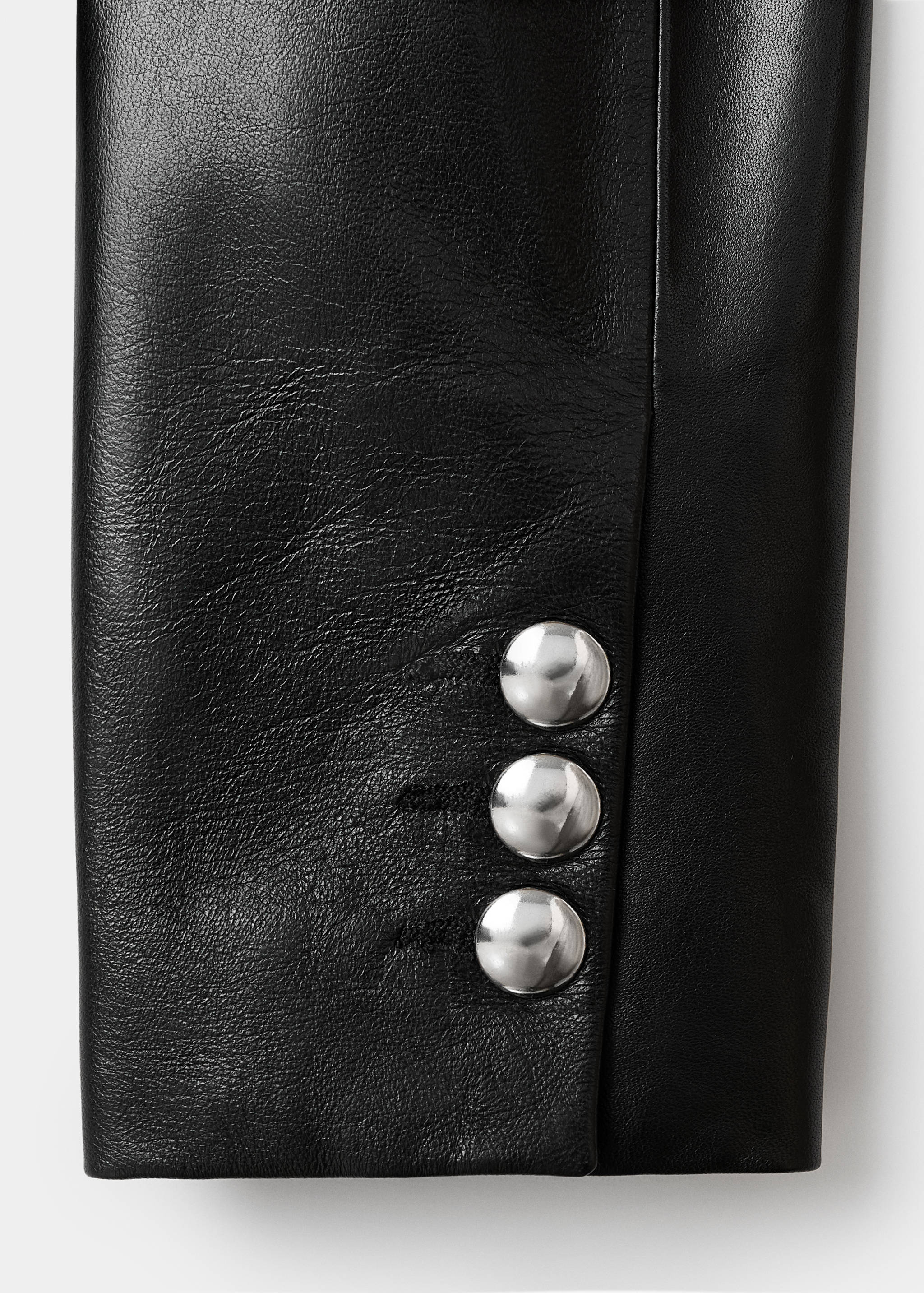 100% leather jacket with buttons - Details of the article 0
