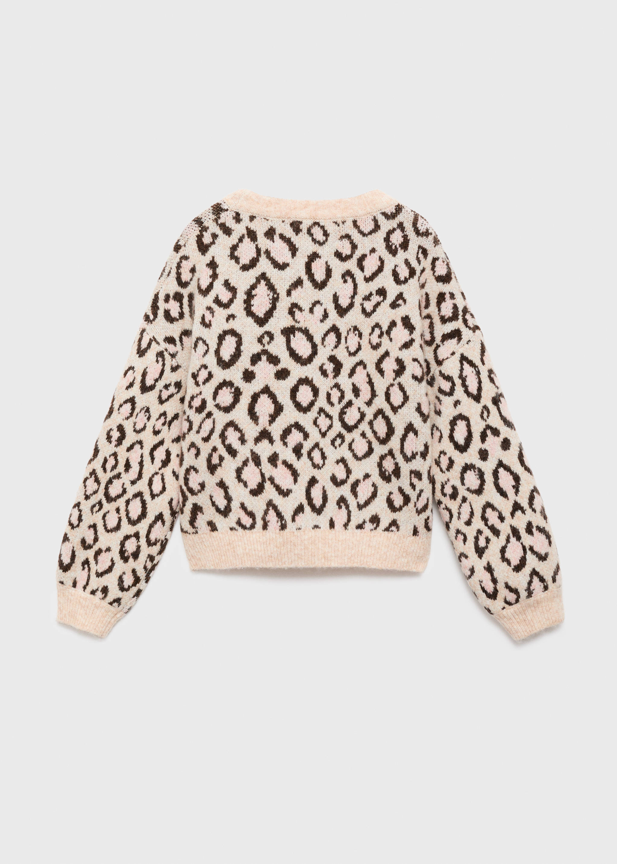 Leopard-print knitted sweater - Reverse of the article