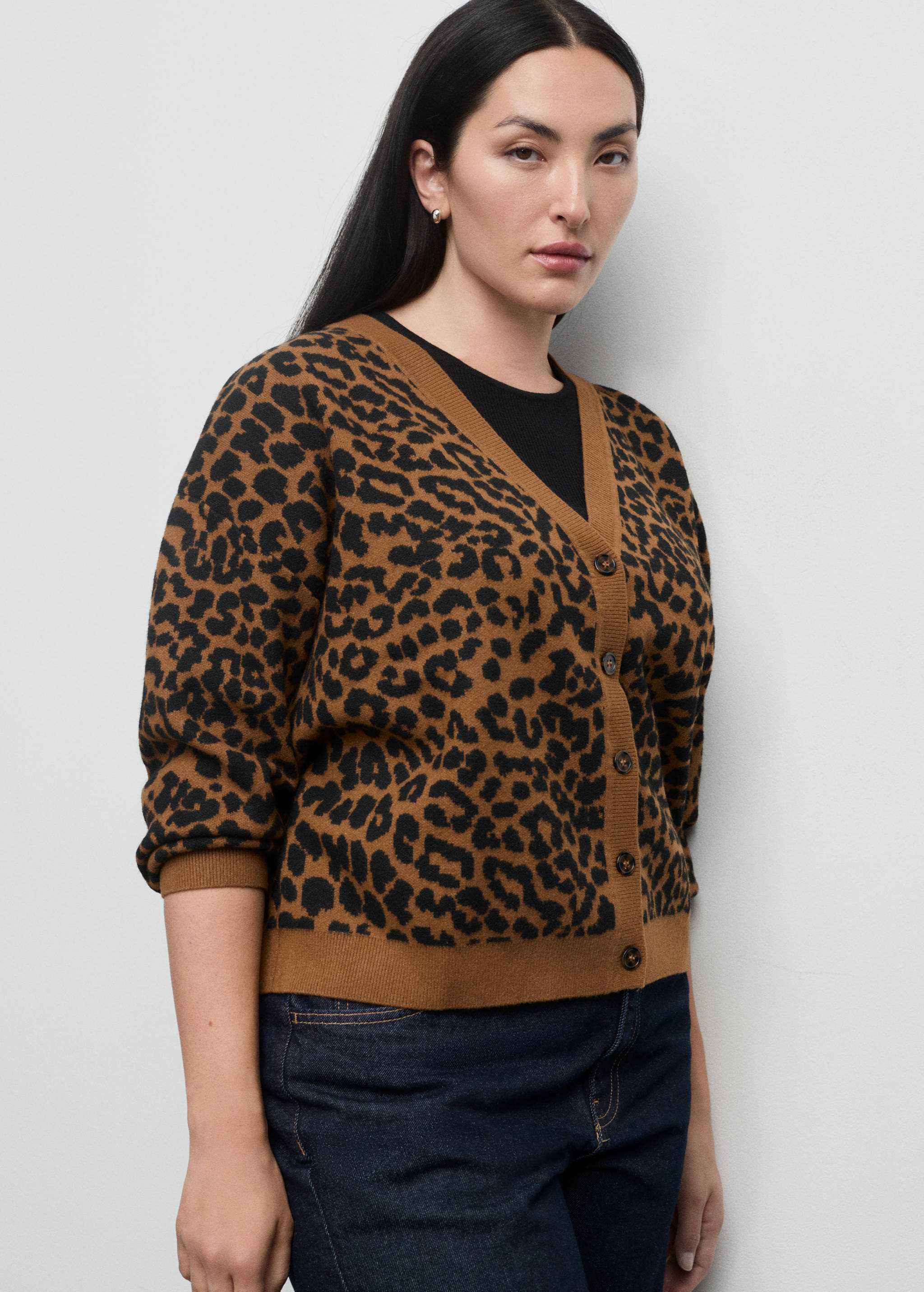 Leopard knit cardigan - Details of the article 5