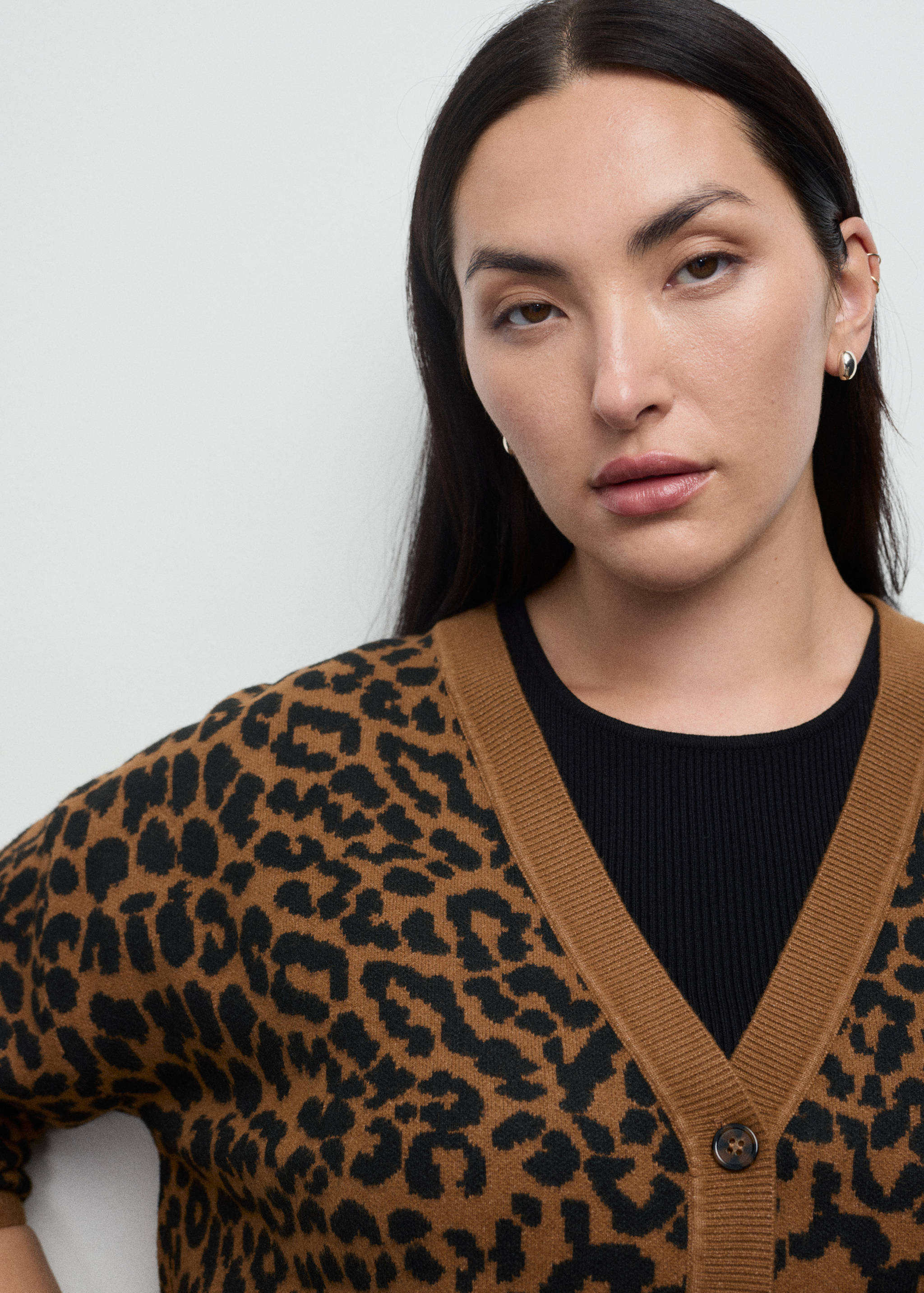 Leopard knit cardigan - Details of the article 4