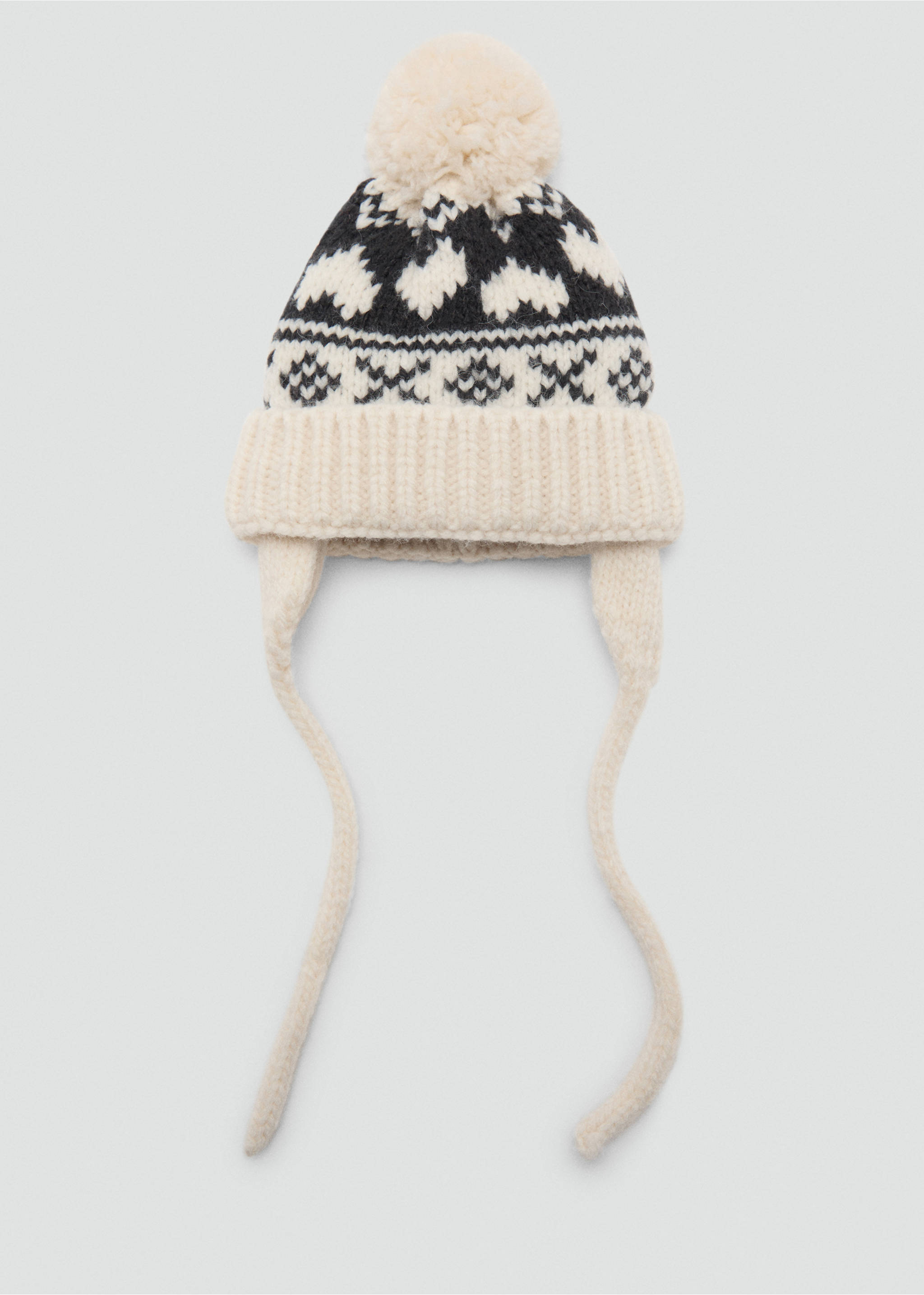 Knitted bobble hat - Article without model, Sand. Ref: 17056347-00.