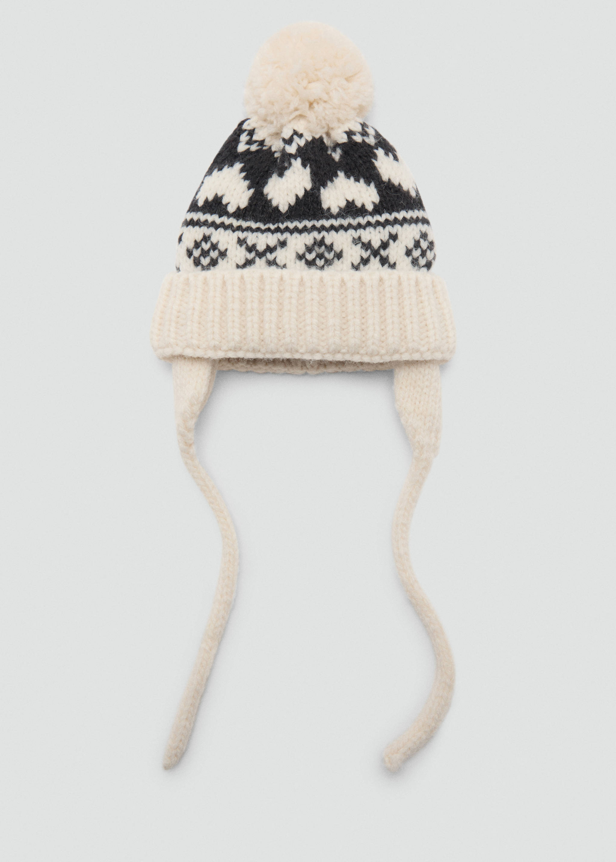 Bonnet en maille à pompon - Article sans modèle
