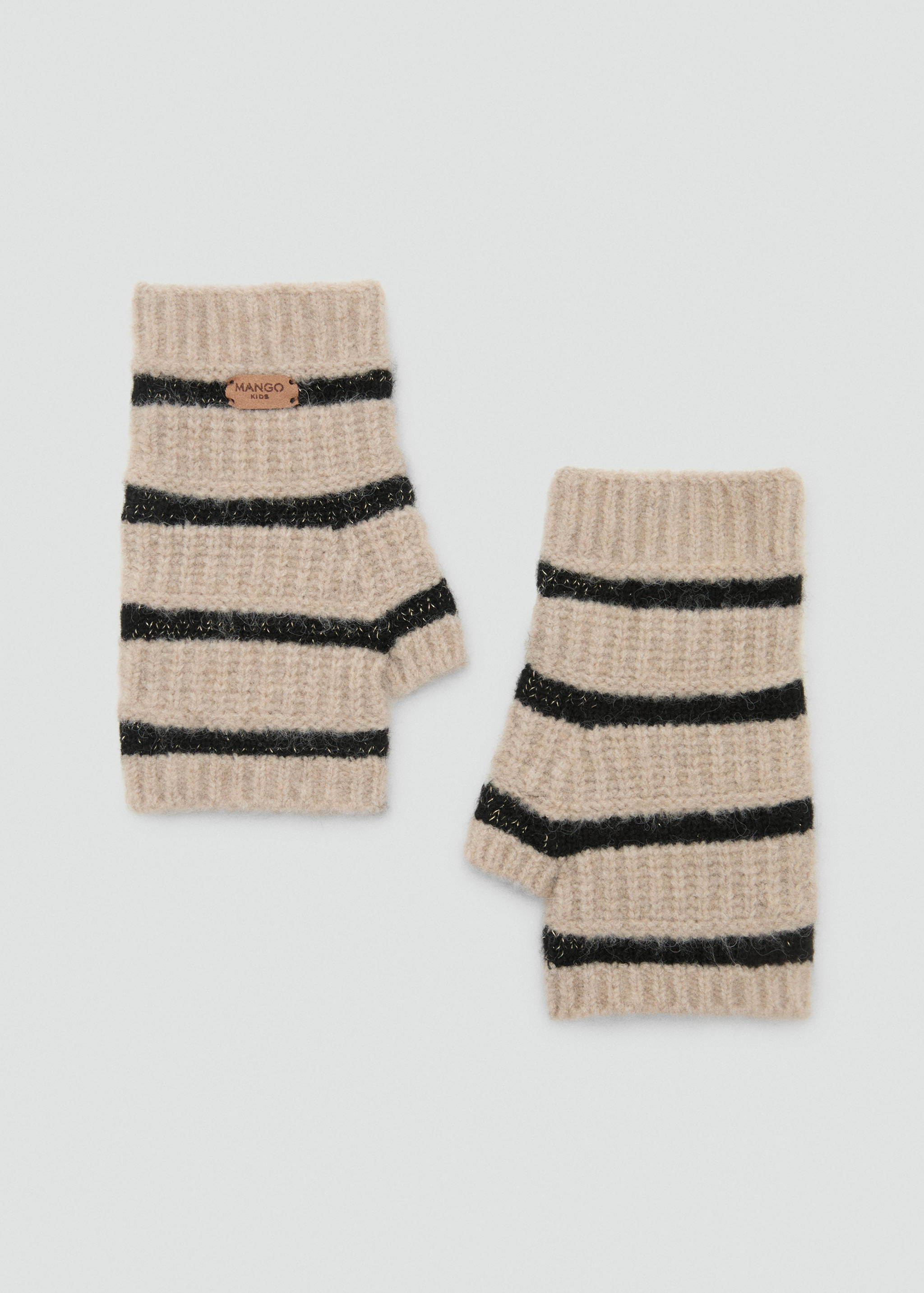 Striped knit gloves - Article without model