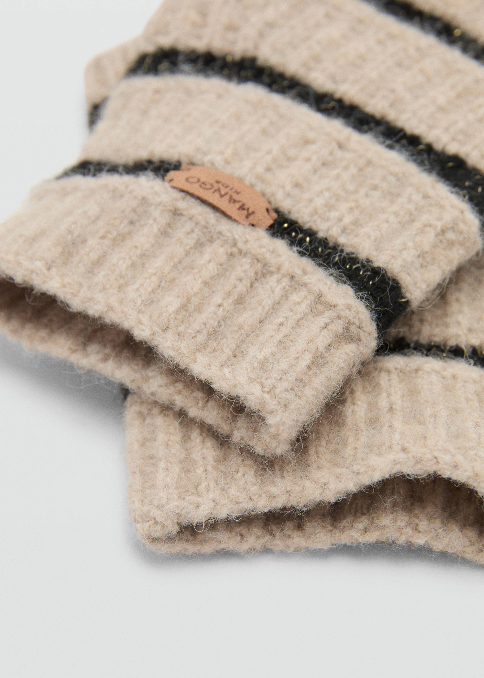 Striped knit gloves - Medium plane