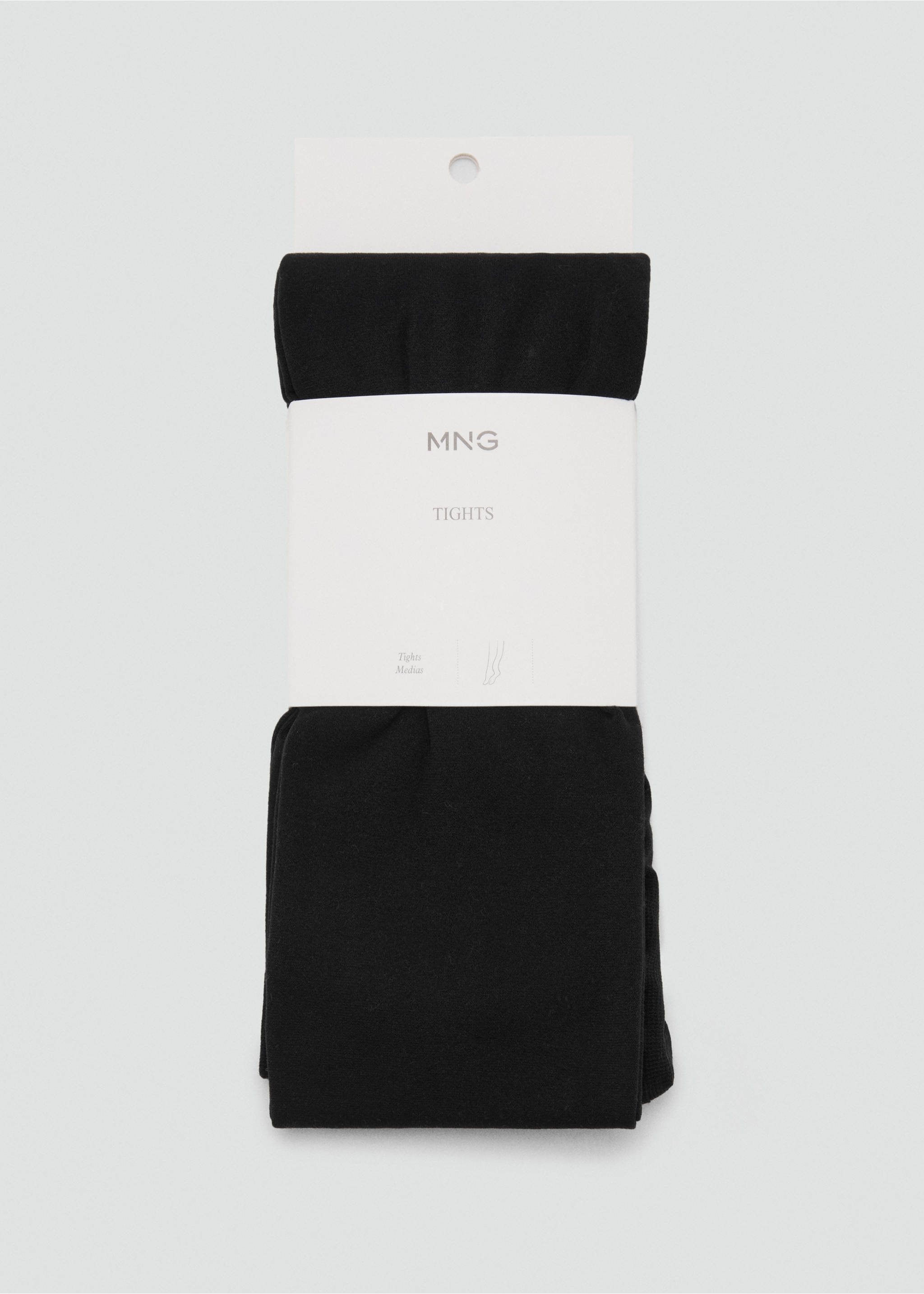 Basic colour tights - Details of the article 2, Black. Ref: 17056349-00.