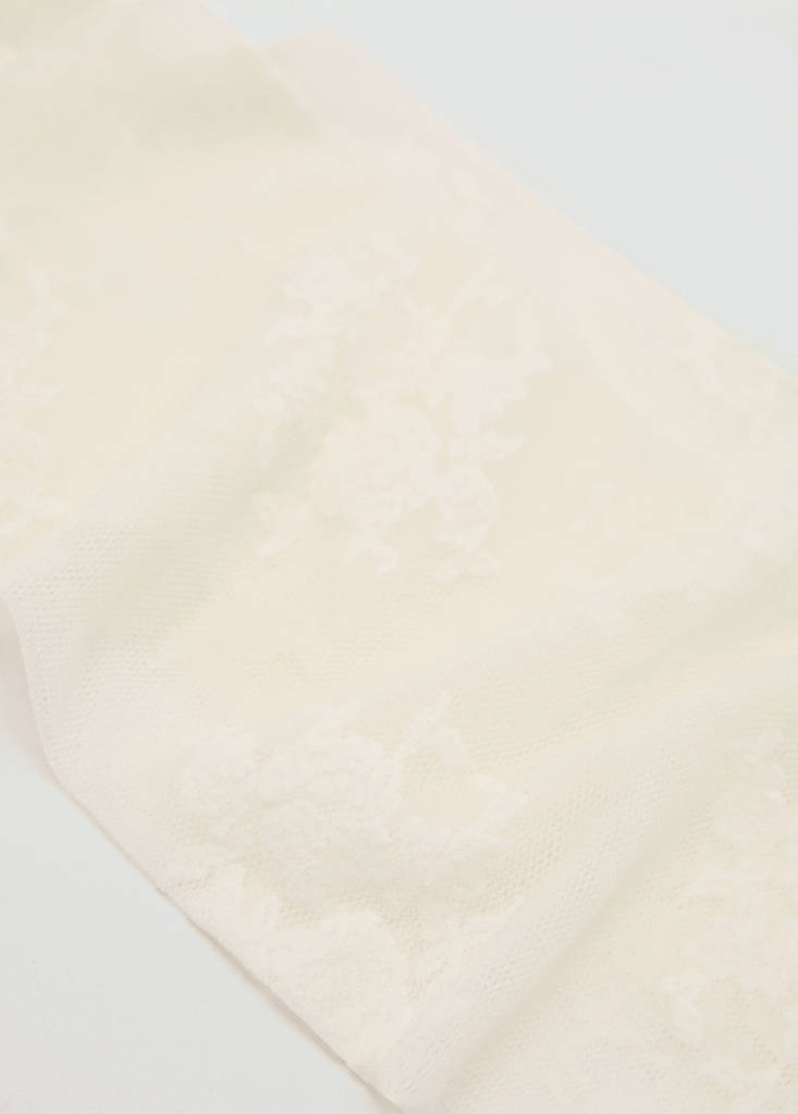 Fine jacquard stockings — Ecru