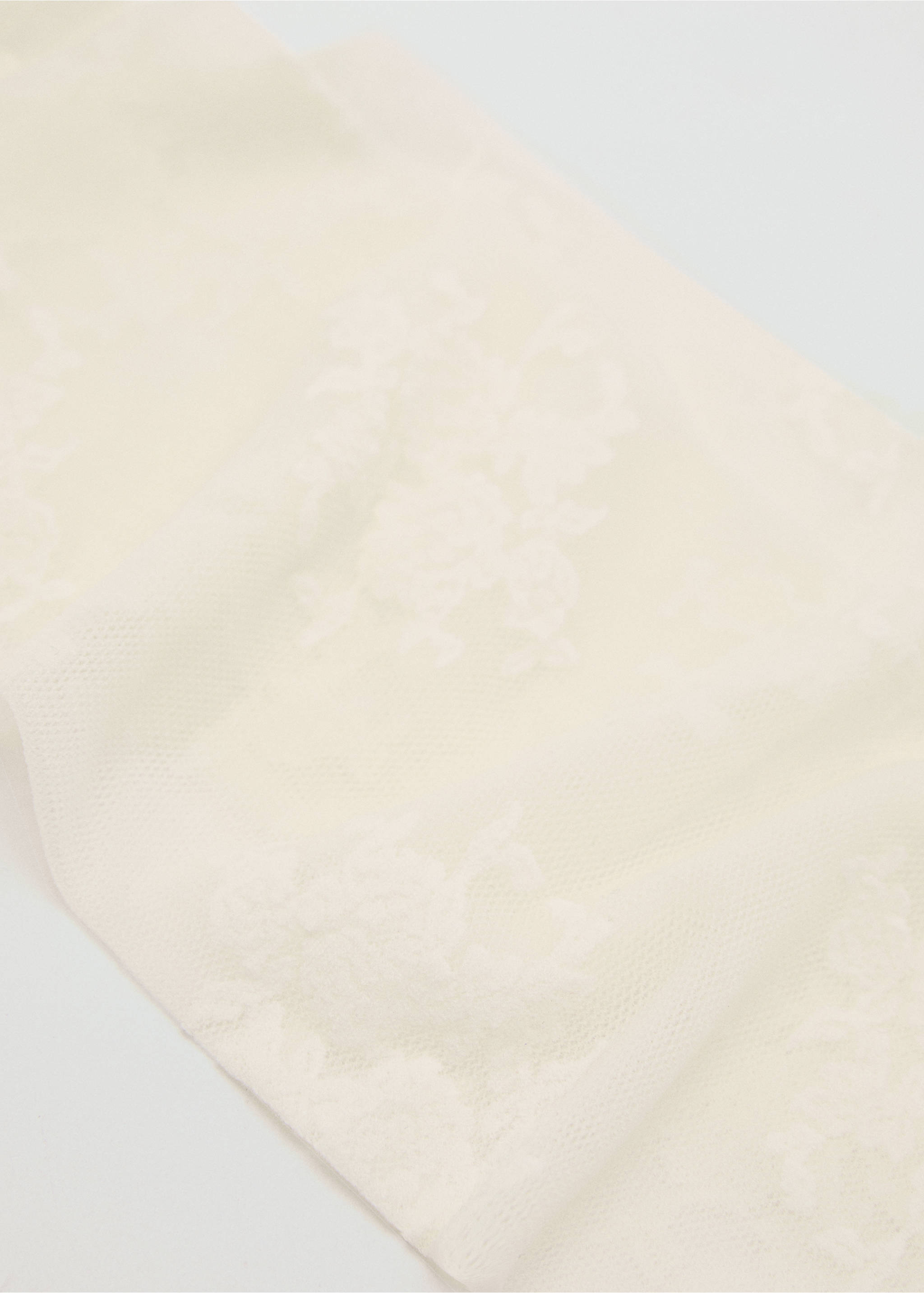 Fine jacquard stockings - Details of the article 1, Ecru. Ref: 17056350-00.