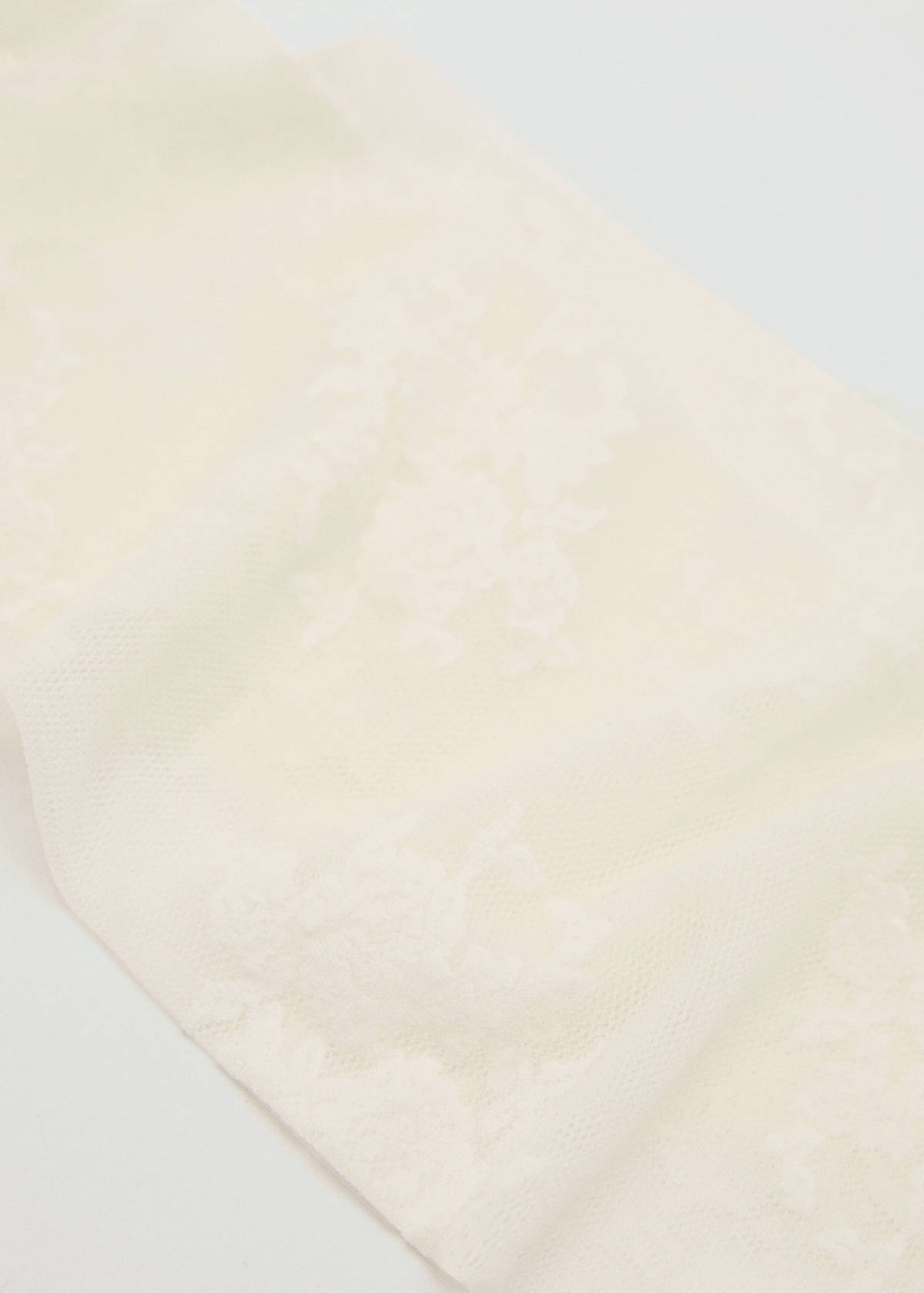 Fine jacquard stockings — Ecru