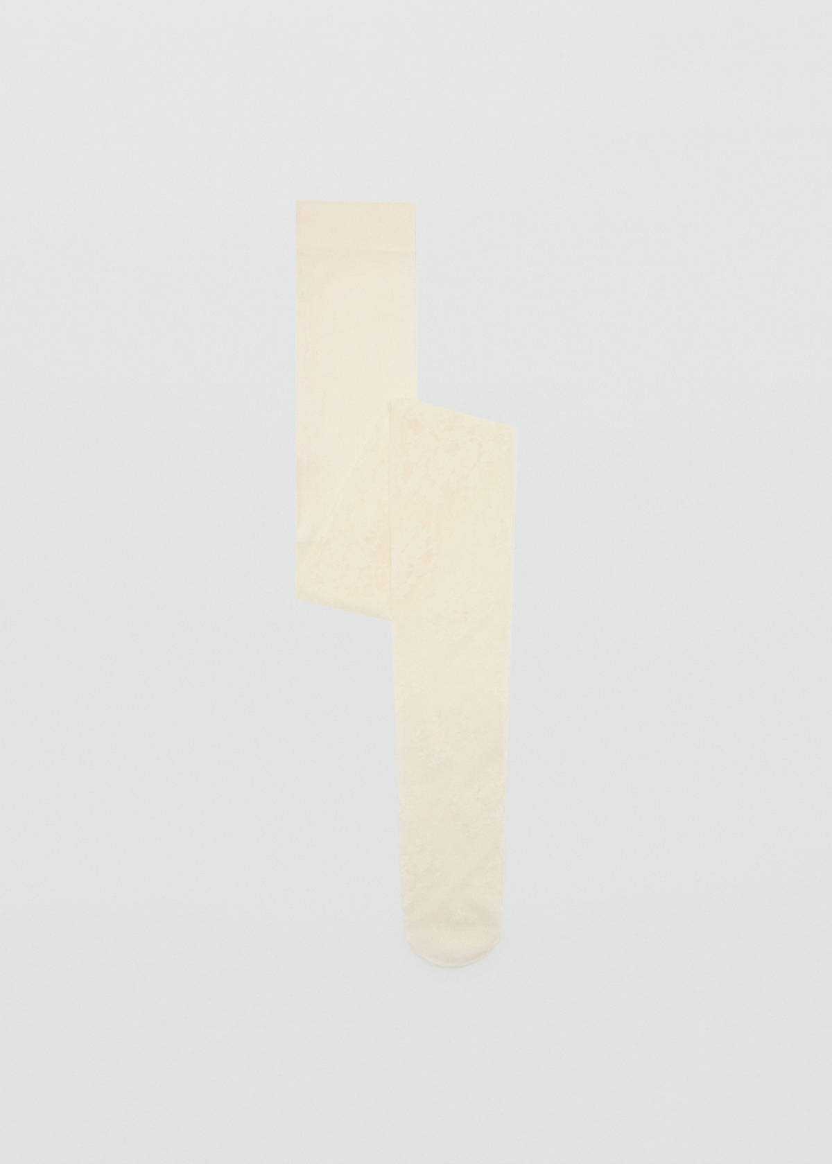 Fine jacquard stockings — Ecru