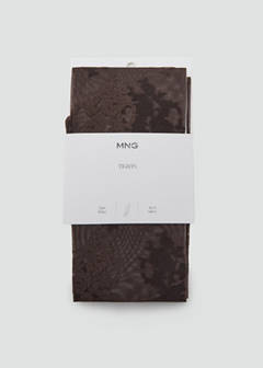 Fine jacquard stockings — Chocolate 6