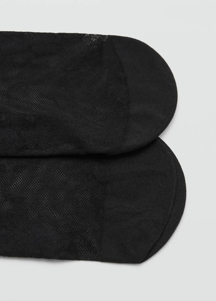 Fine jacquard stockings — Black