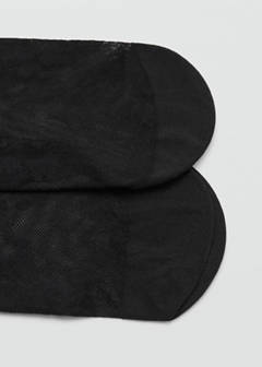 Fine jacquard stockings — Black 2