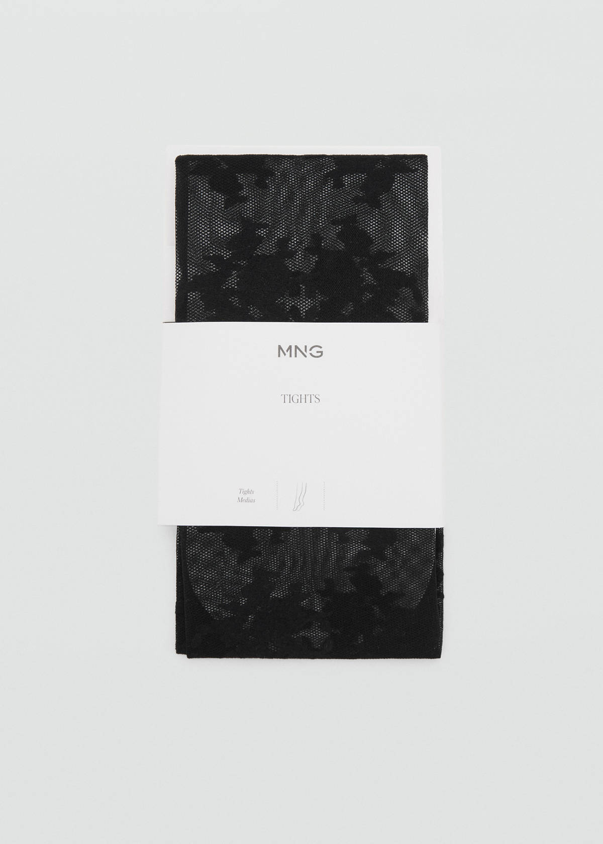 Fine jacquard stockings — Black