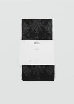 Fine jacquard stockings — Black 3