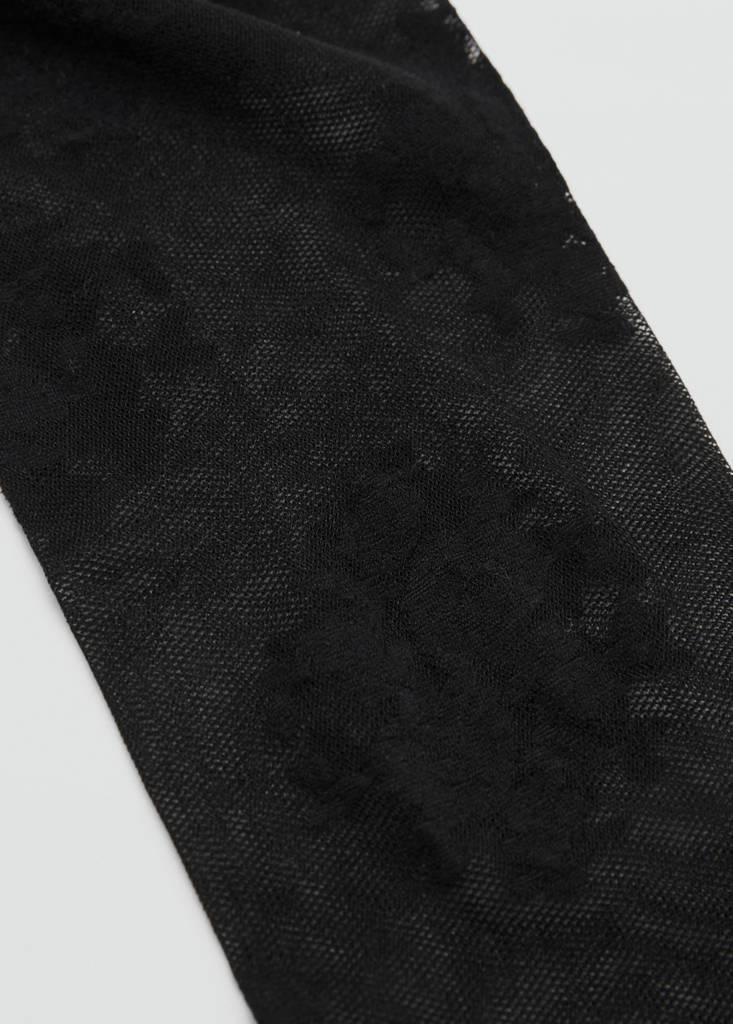 Fine jacquard stockings — Black