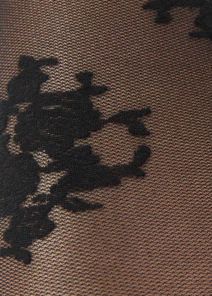 Fine jacquard stockings — Black