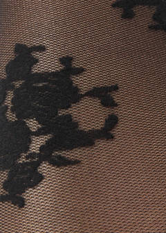 Fine jacquard stockings — Black 5
