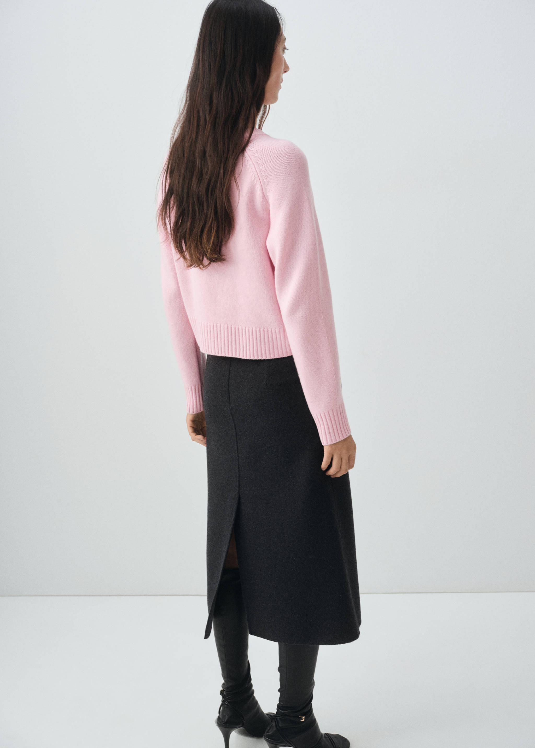 Chunky knit wool-blend cardigan - Reverse of the article