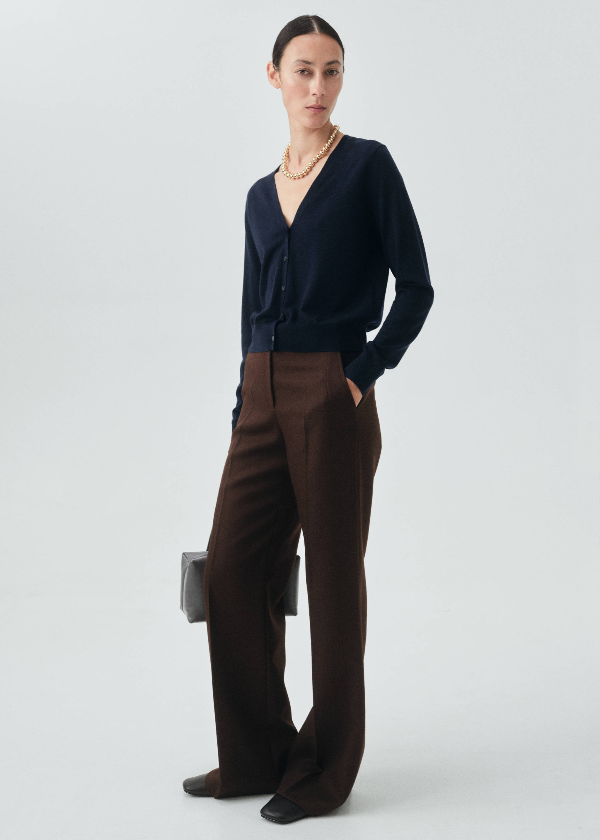 Cárdigan 100% lana merino - Plano general