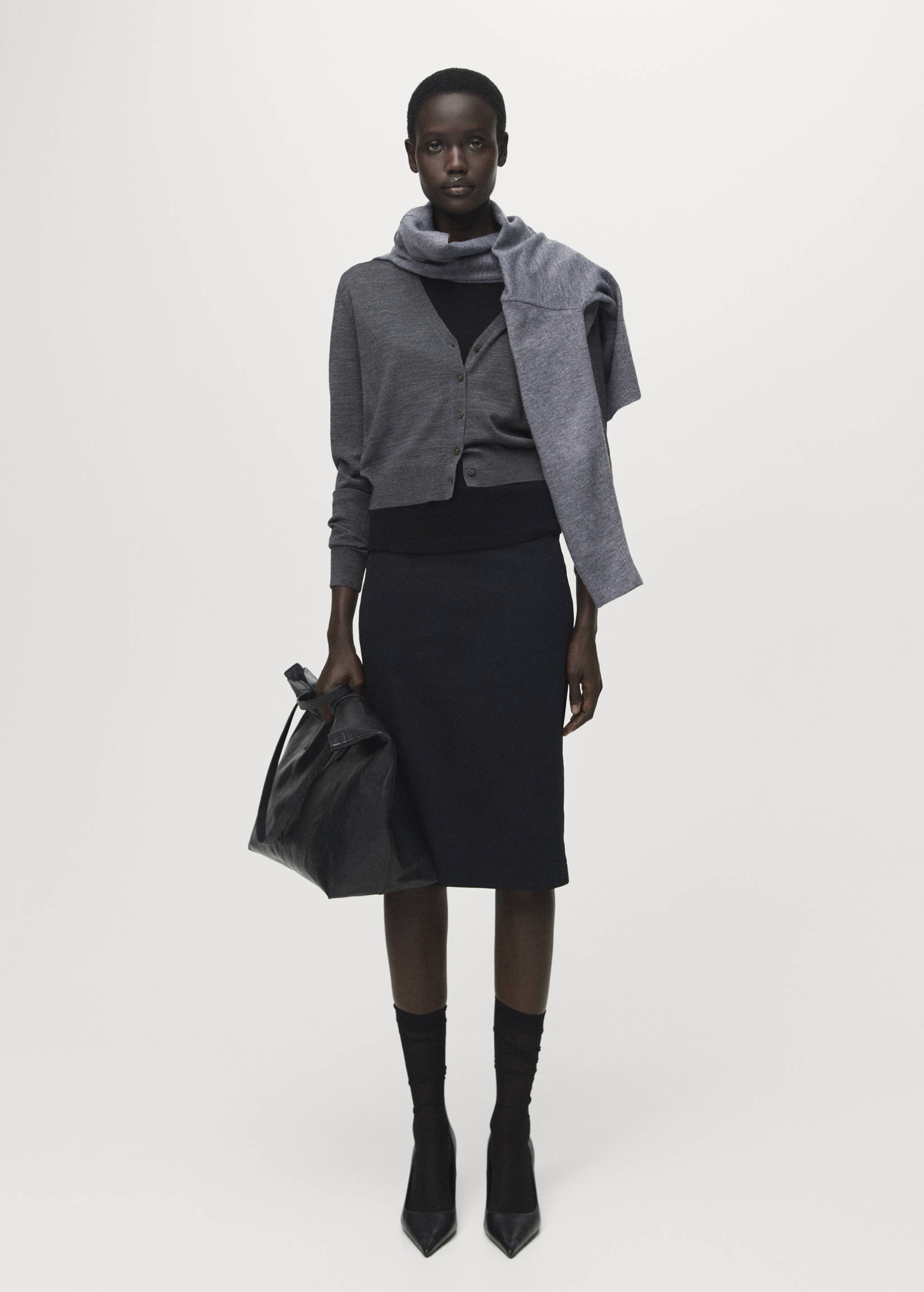 Cárdigan 100% lana merino - Plano general