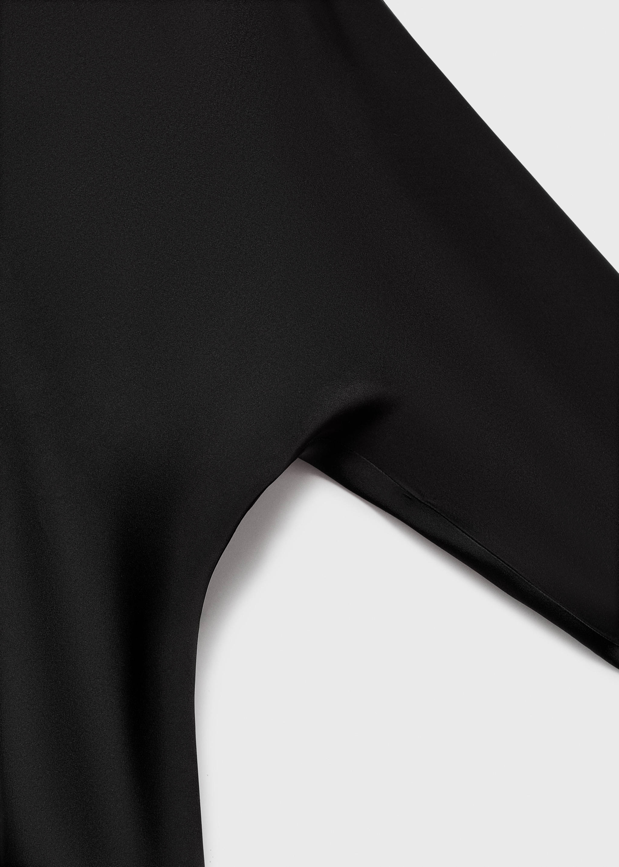 Asymmetrical satin-finish dress with asymmetrical hem - Details of the article 0