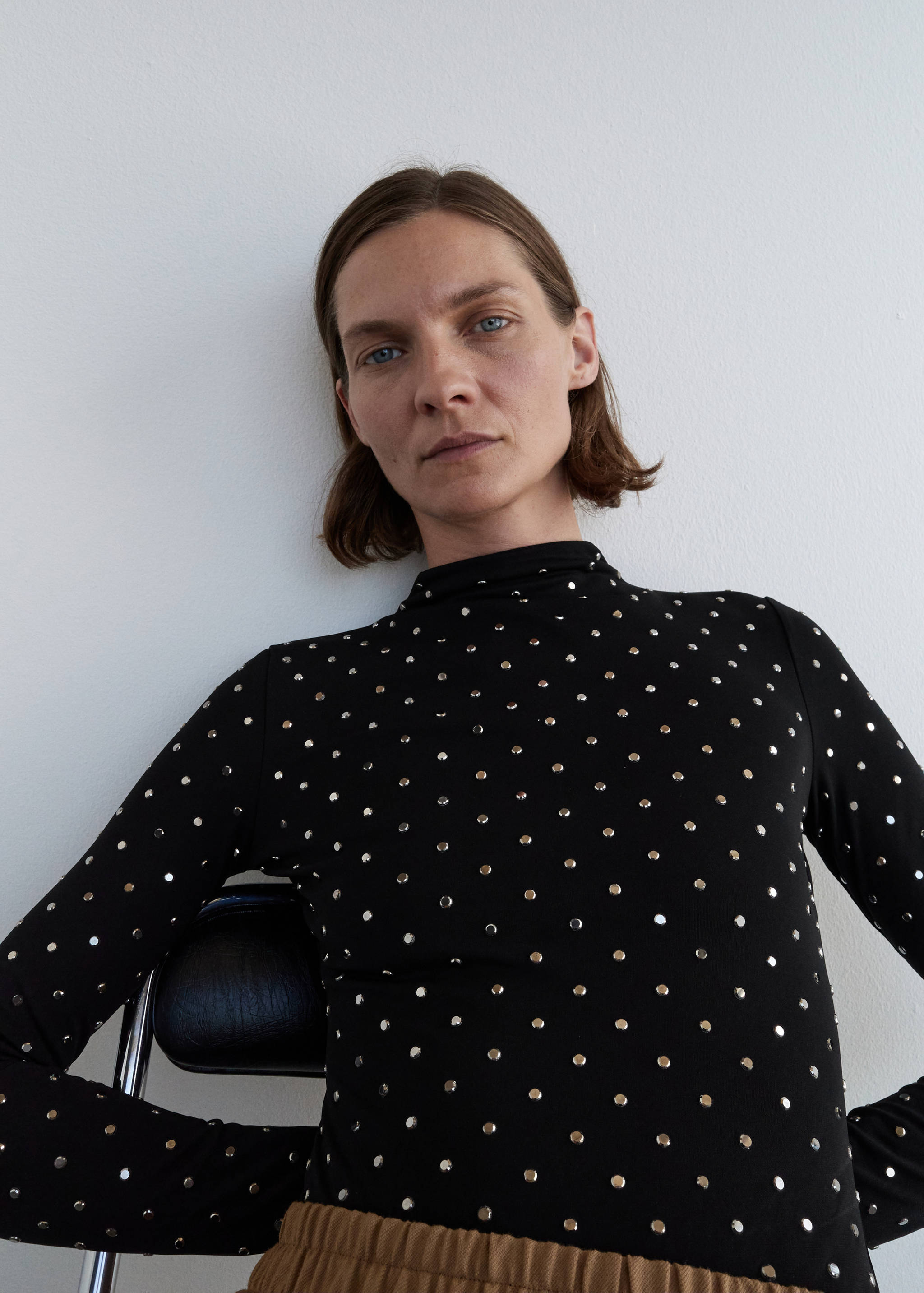 Long-sleeved crystal bodysuit - Medium plane