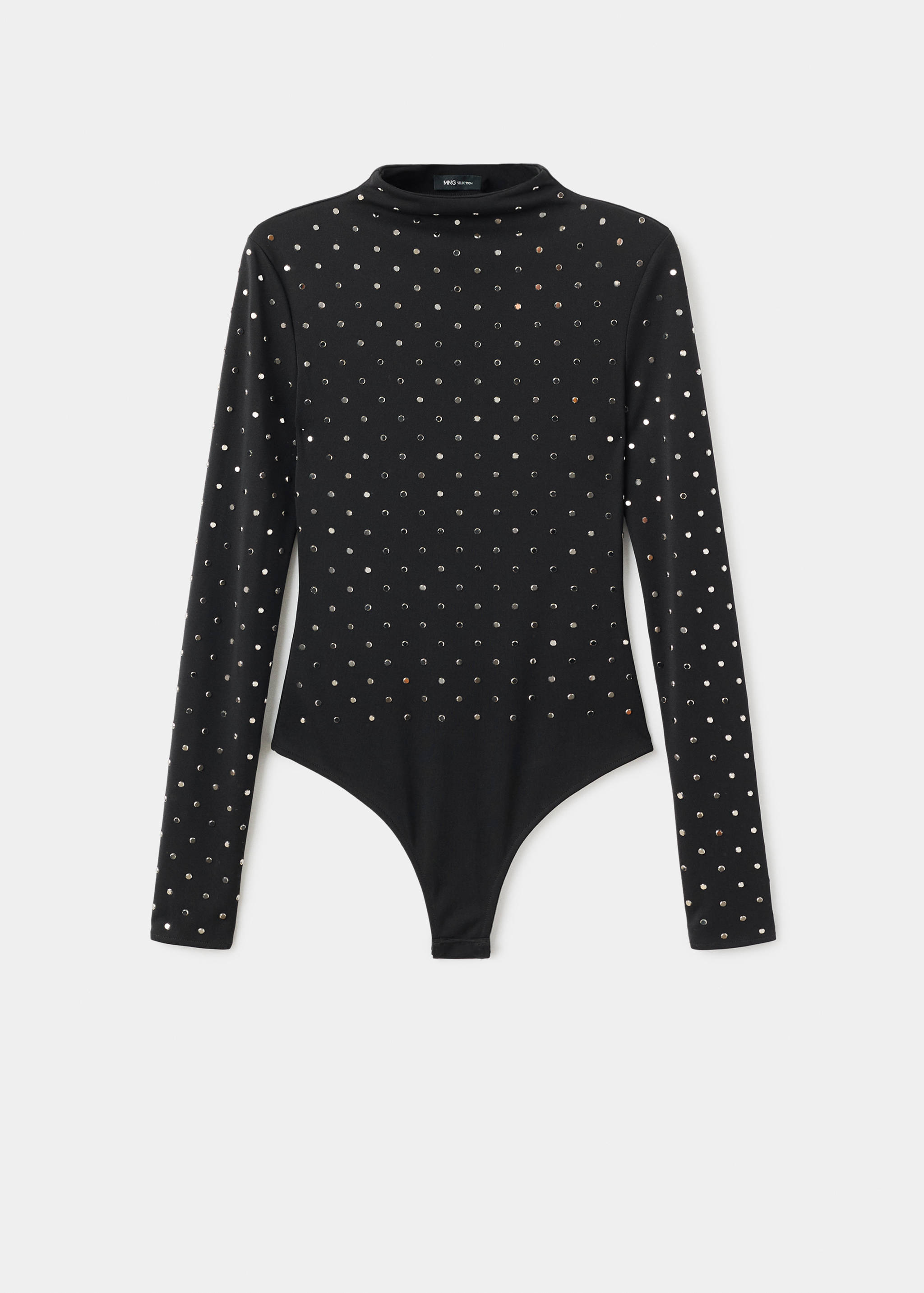 Long-sleeved crystal bodysuit - Article without model