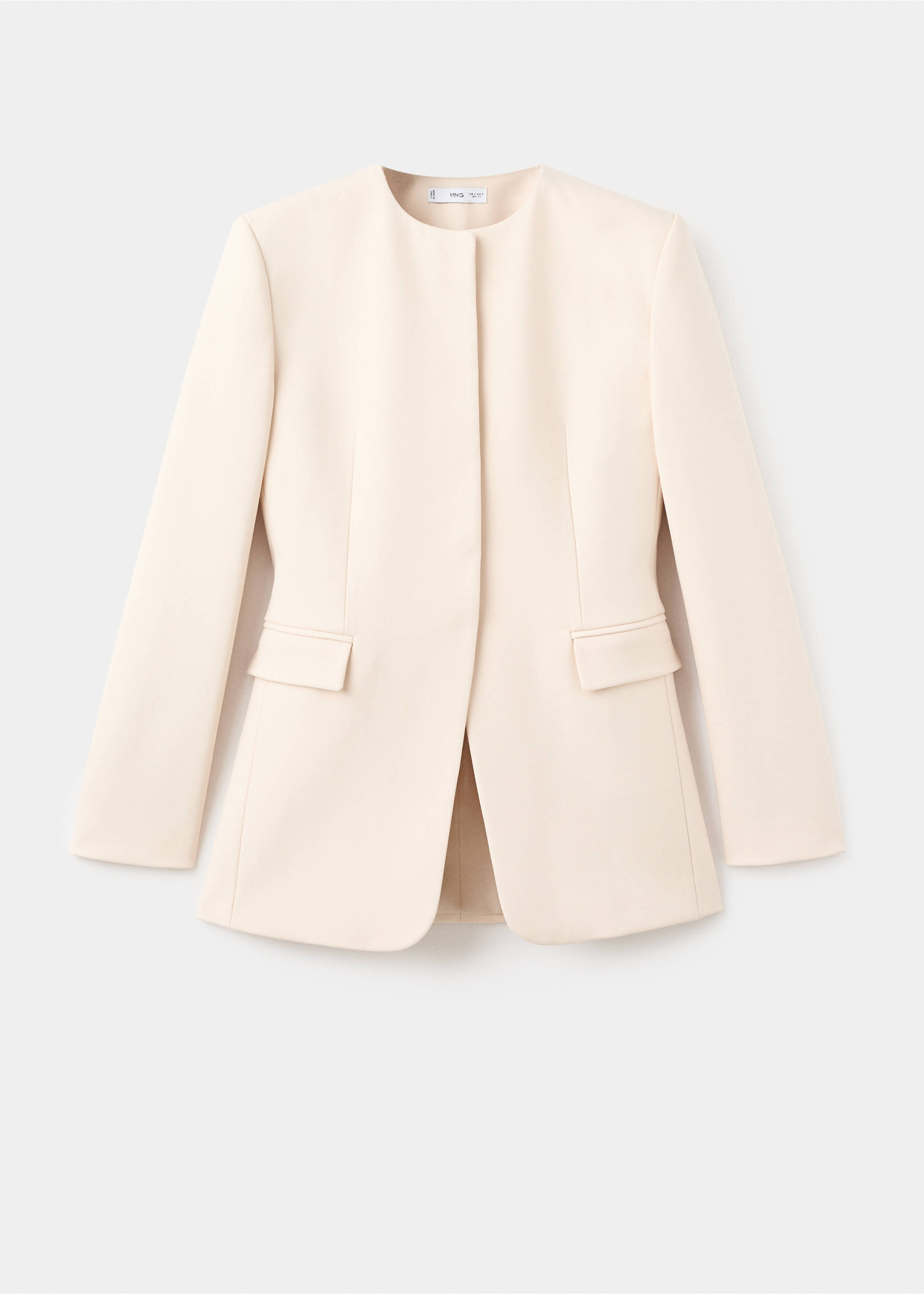 Tailored suit jacket - Article without model, Ecru. Ref: 17056360-00.
