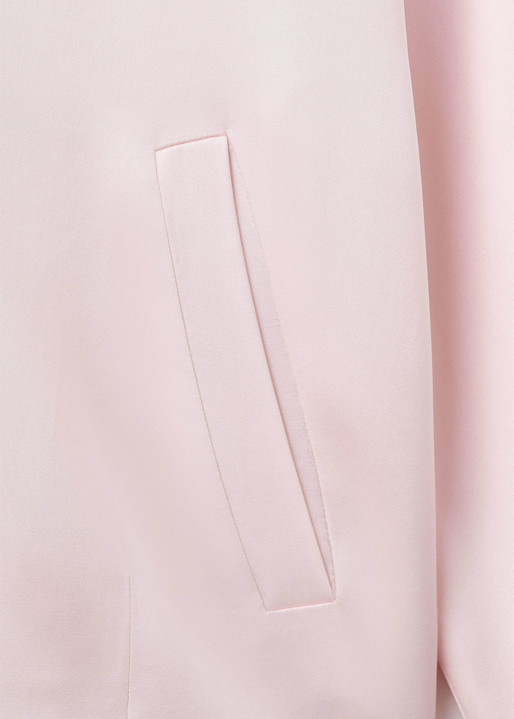 Satin jacket with zipper - Details of the article 0