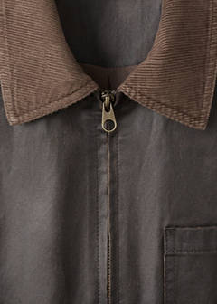 Leather-effect biker jacket — Brown 7