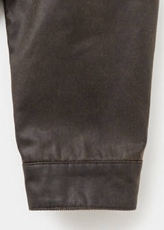 Leather-effect biker jacket — Brown 9