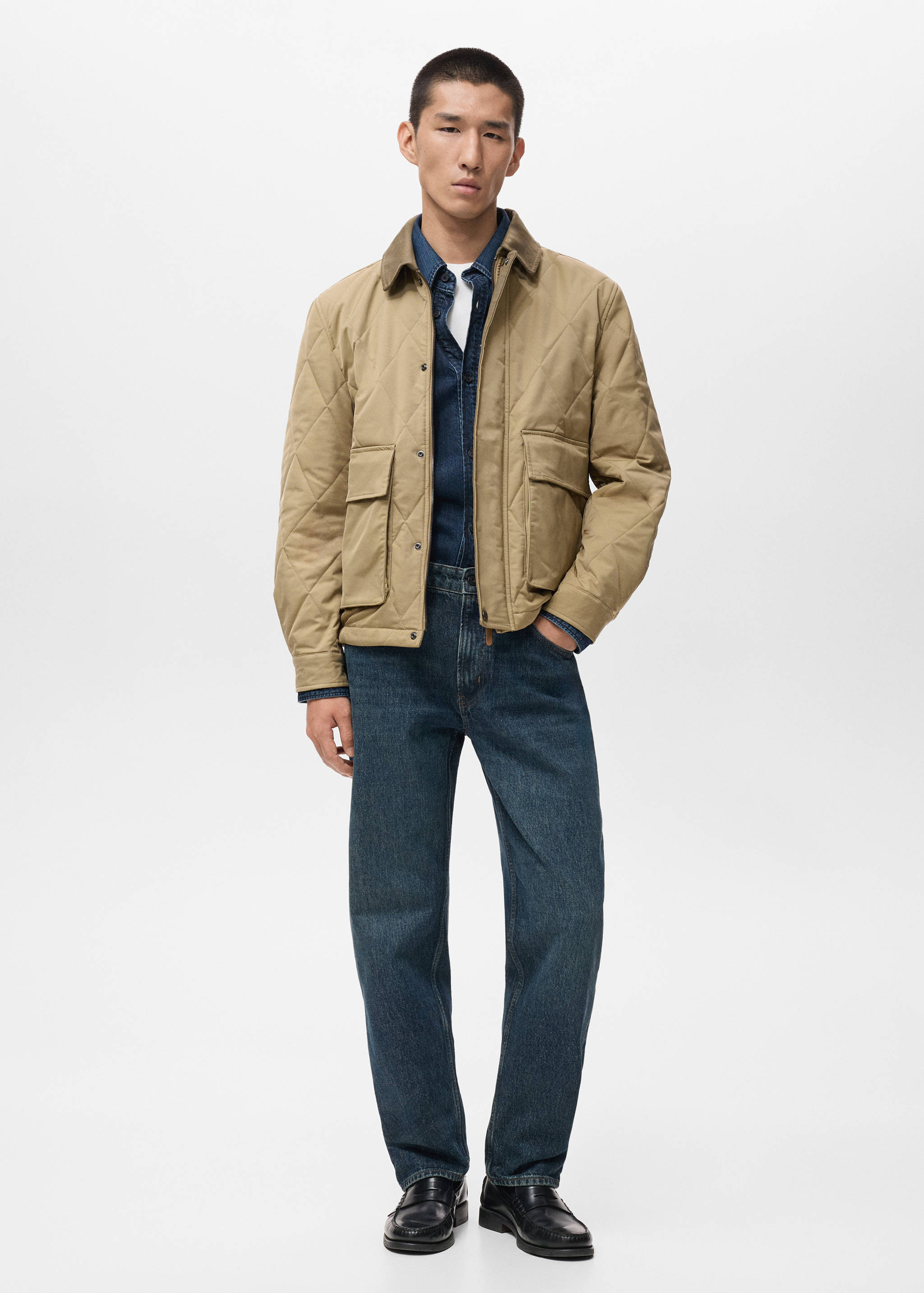 Quilted water repellent jacket - General plane